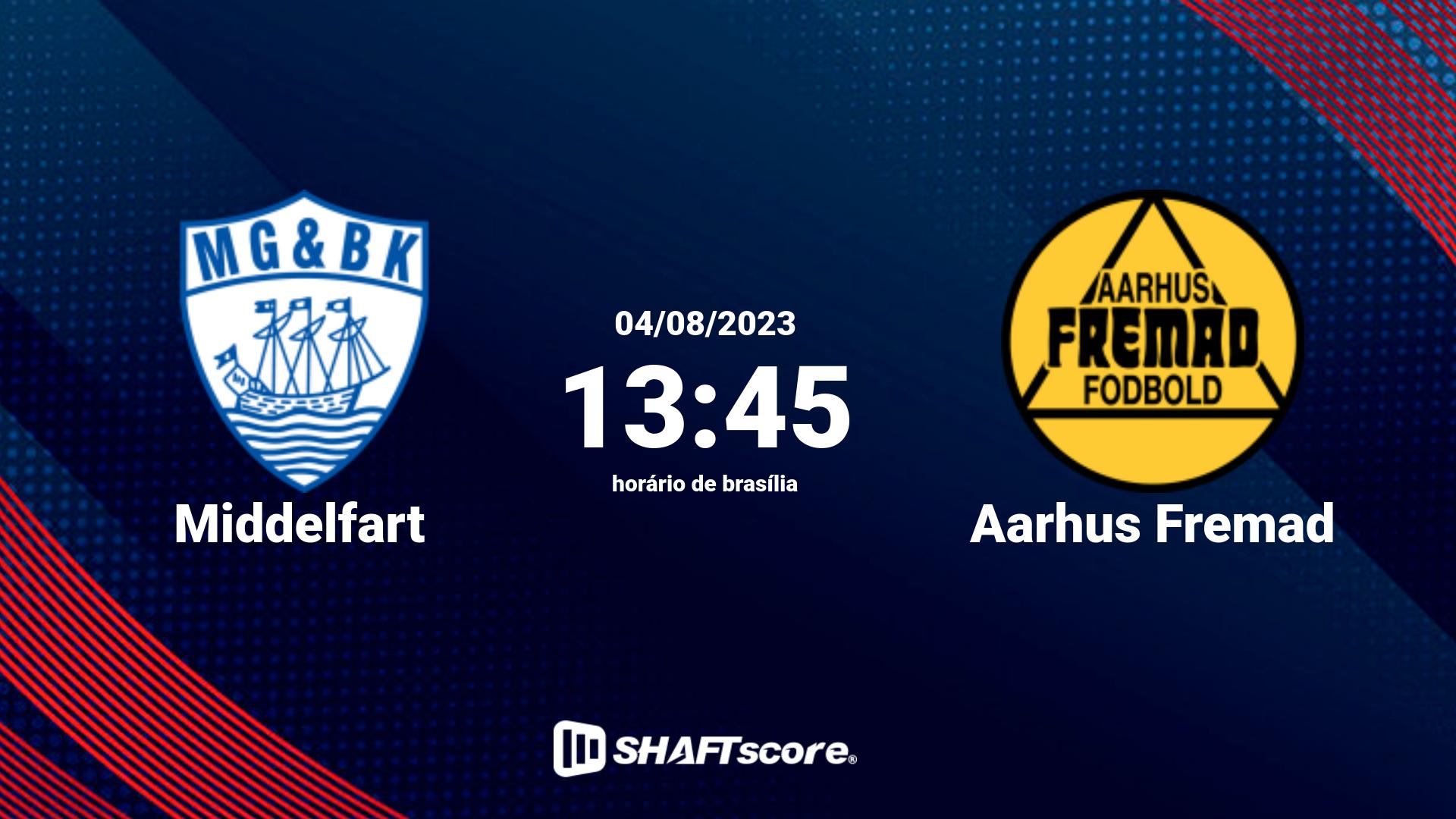 Estatísticas do jogo Middelfart vs Aarhus Fremad 04.08 13:45