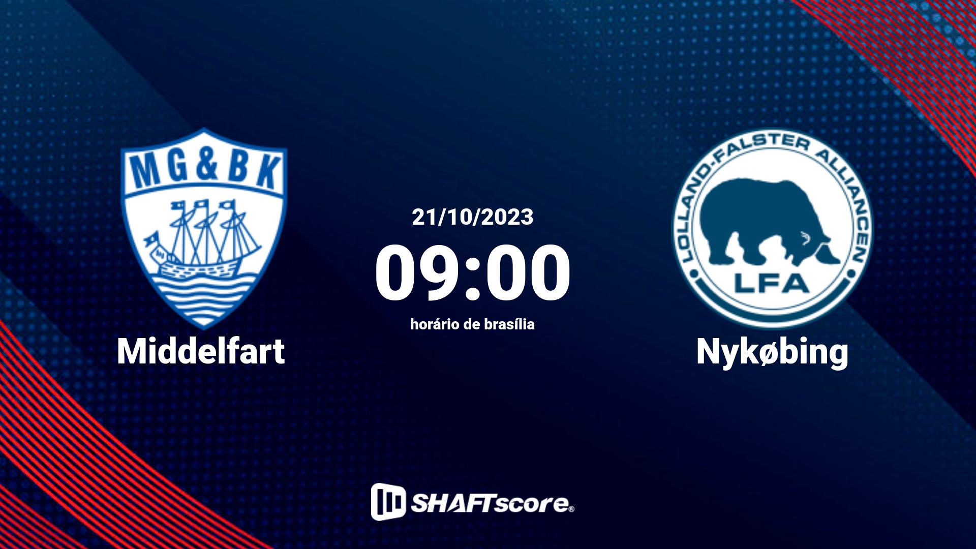 Estatísticas do jogo Middelfart vs Nykøbing 21.10 09:00