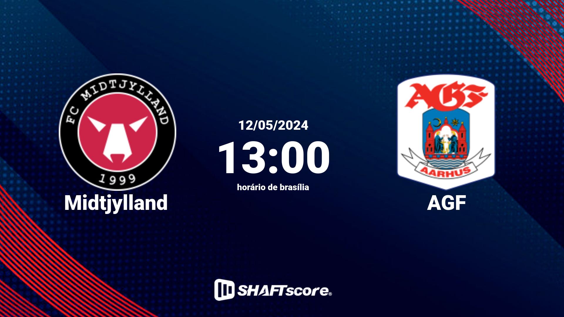 Estatísticas do jogo Midtjylland vs AGF 12.05 13:00