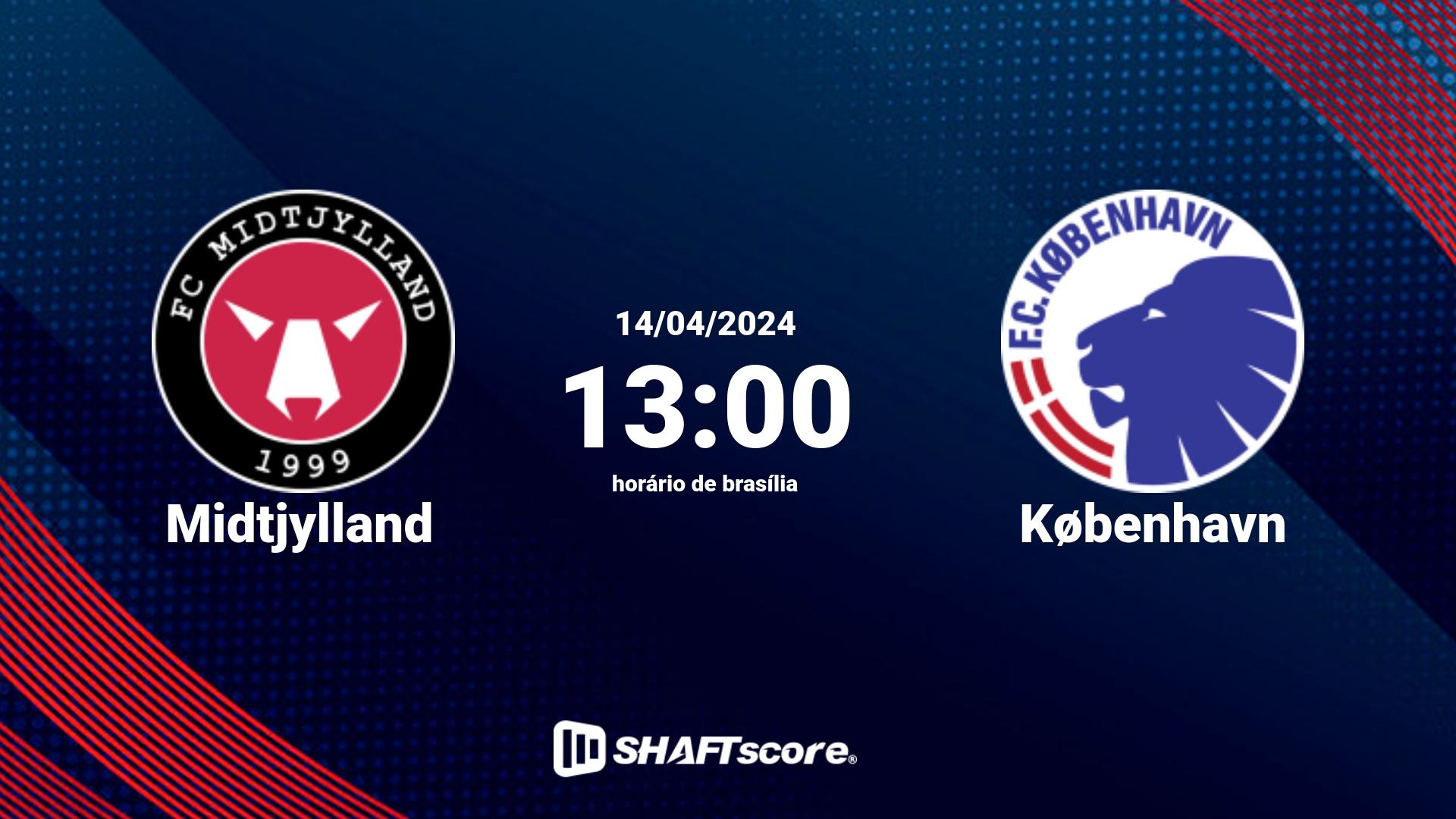 Estatísticas do jogo Midtjylland vs København 14.04 13:00