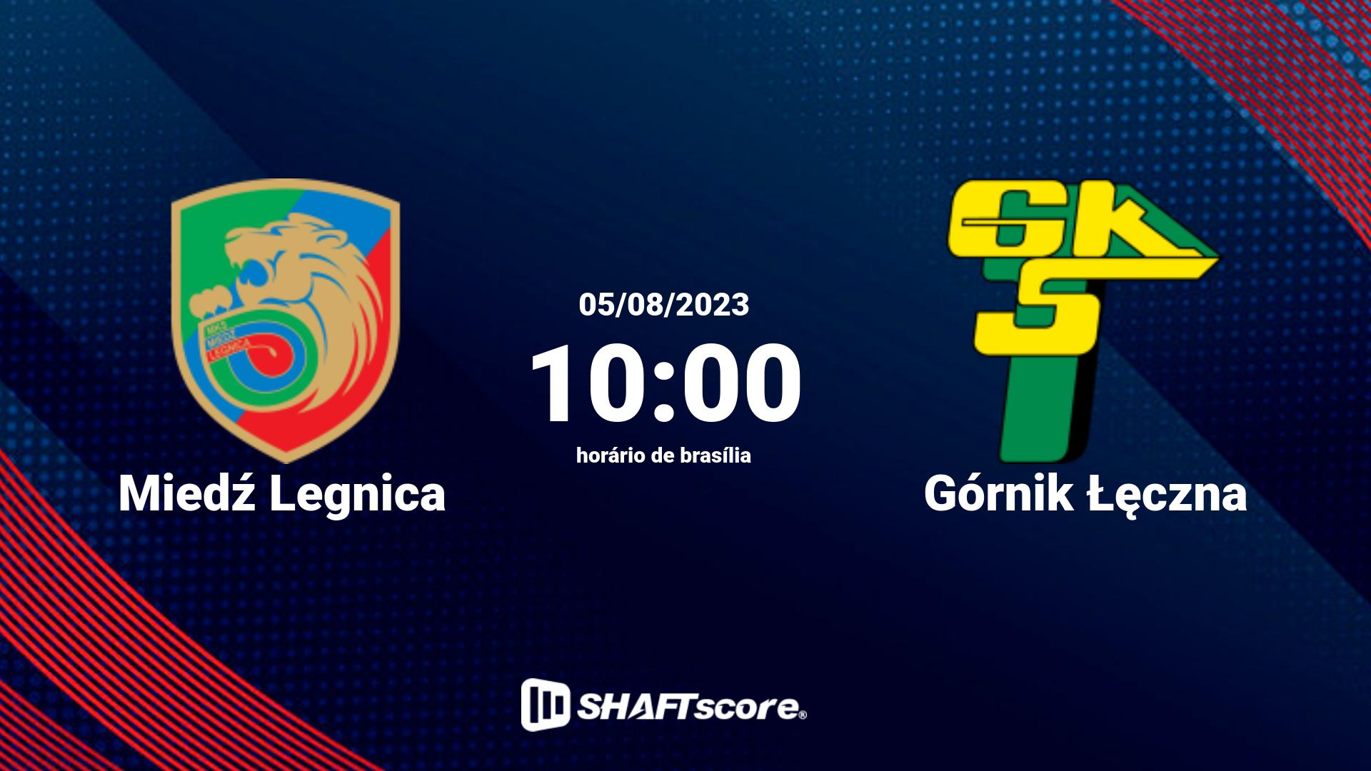 Estatísticas do jogo Miedź Legnica vs Górnik Łęczna 05.08 10:00