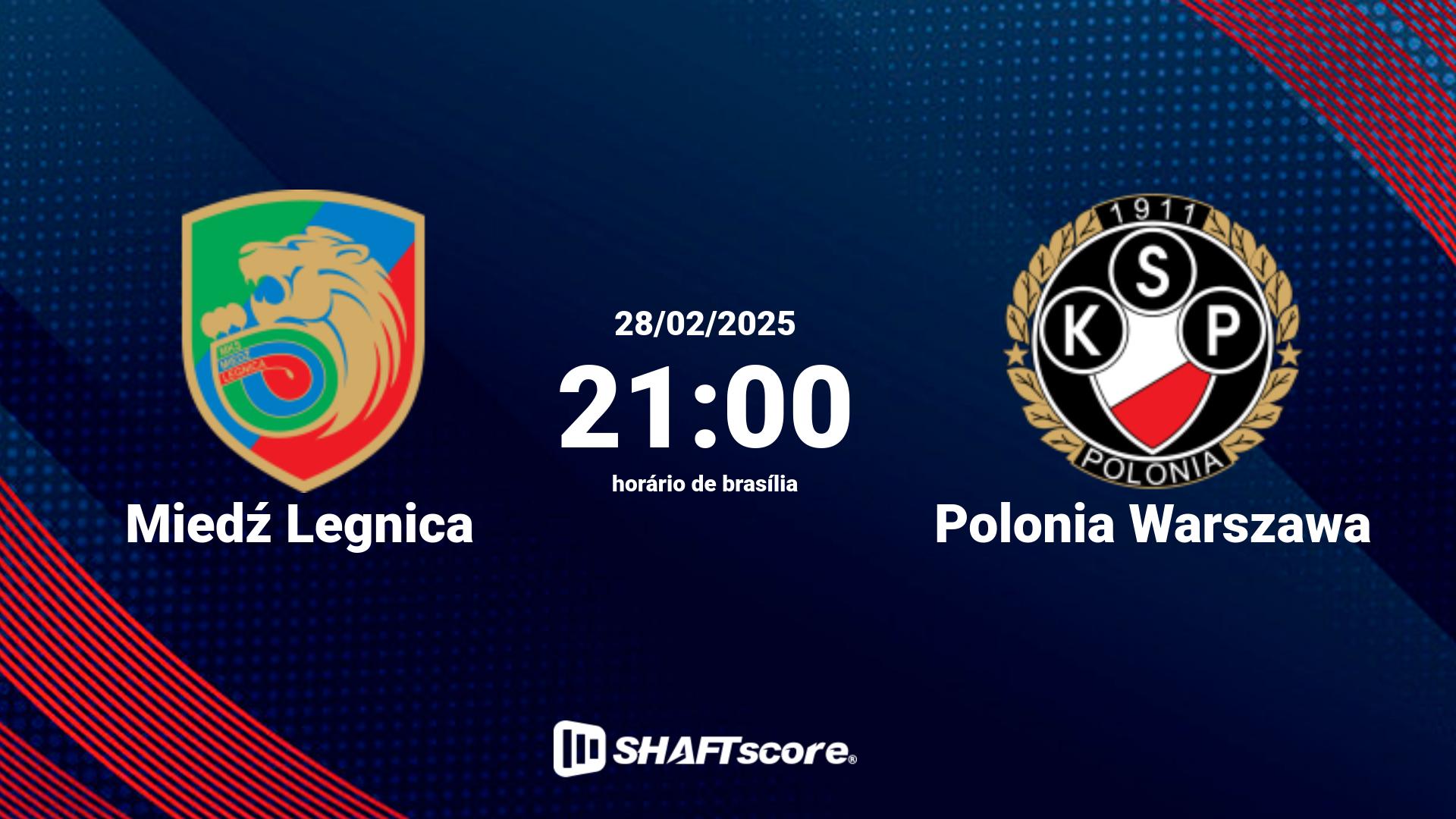 Estatísticas do jogo Miedź Legnica vs Polonia Warszawa 28.02 21:00