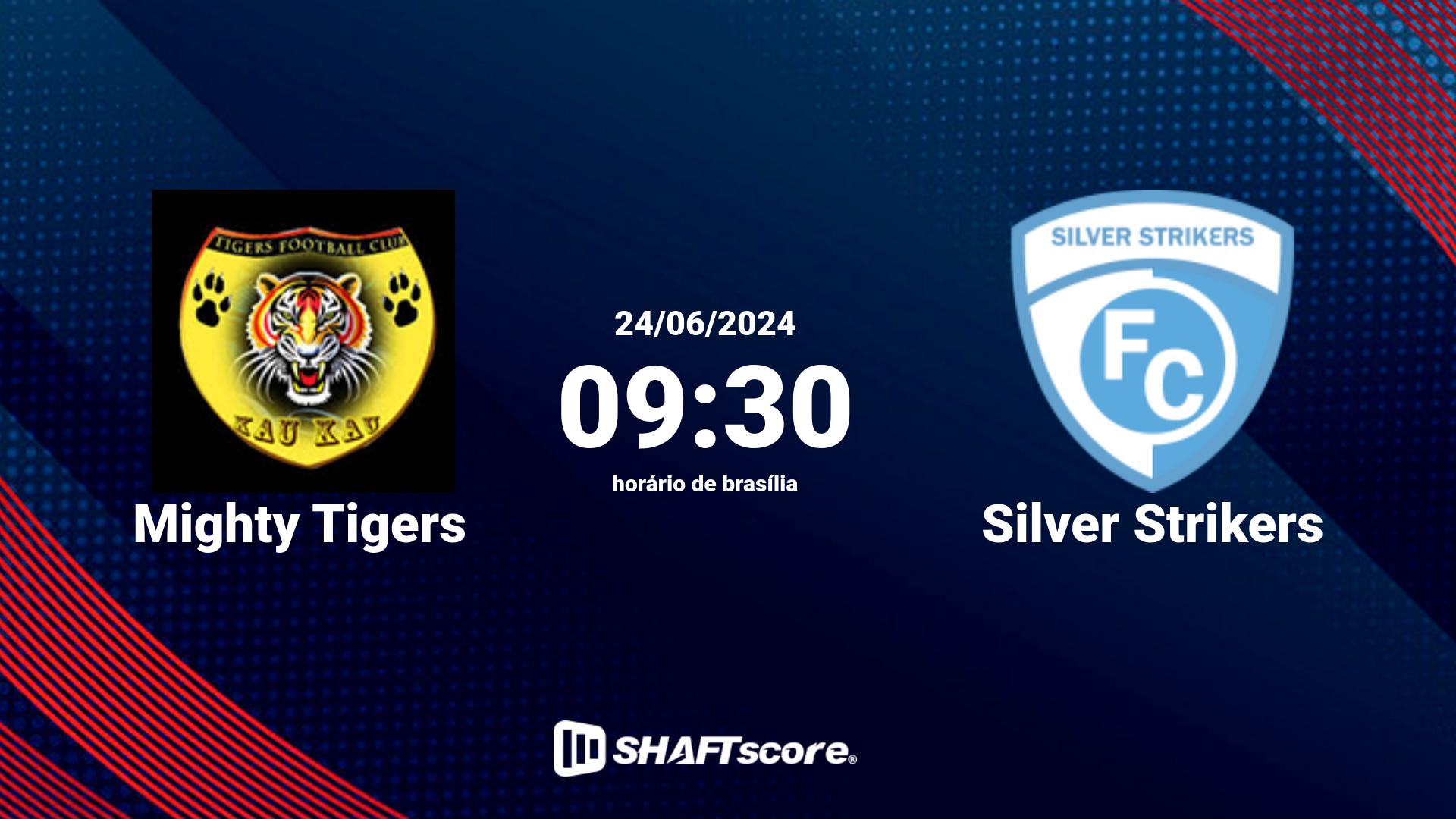 Estatísticas do jogo Mighty Tigers vs Silver Strikers 24.06 09:30