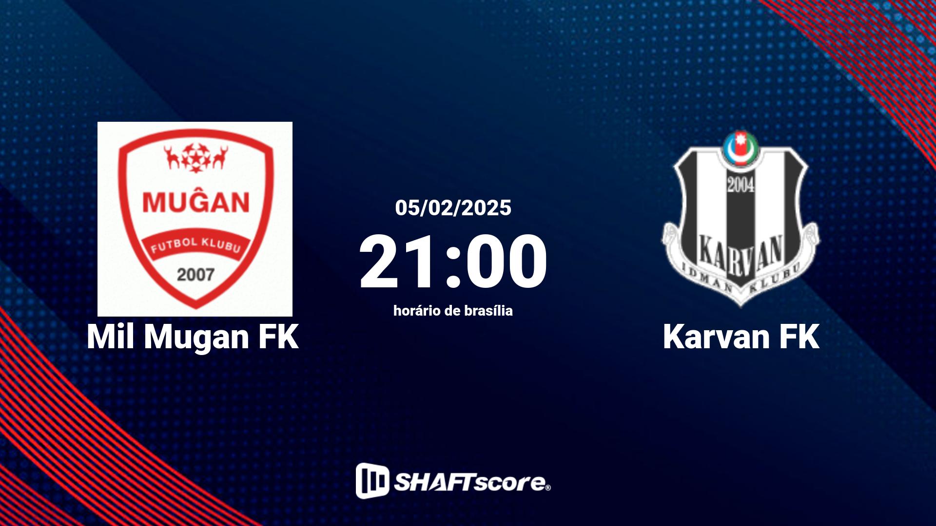 Estatísticas do jogo Mil Mugan FK vs Karvan FK 05.02 21:00