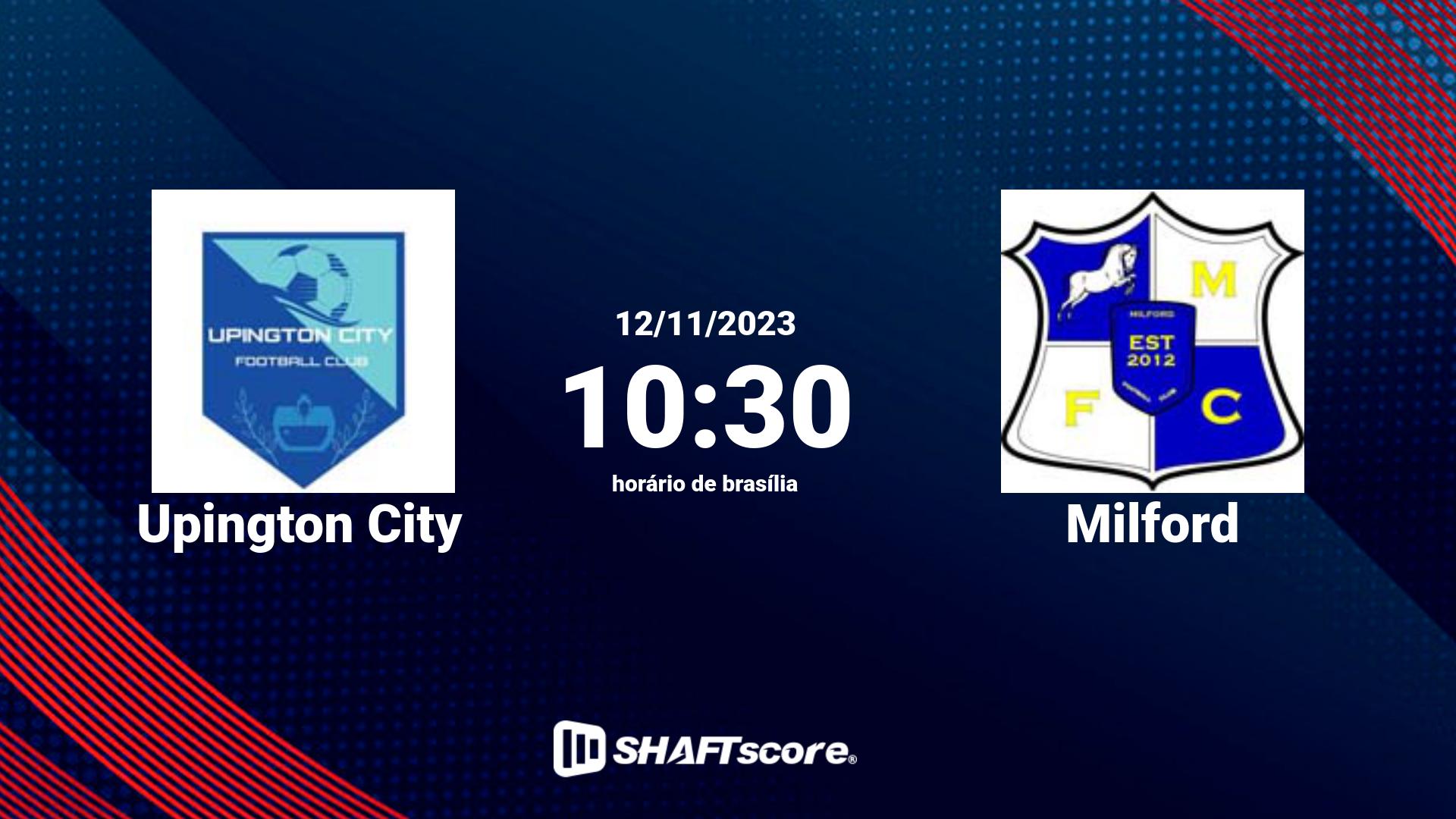 Estatísticas do jogo Milford vs Upington City 06.04 10:00