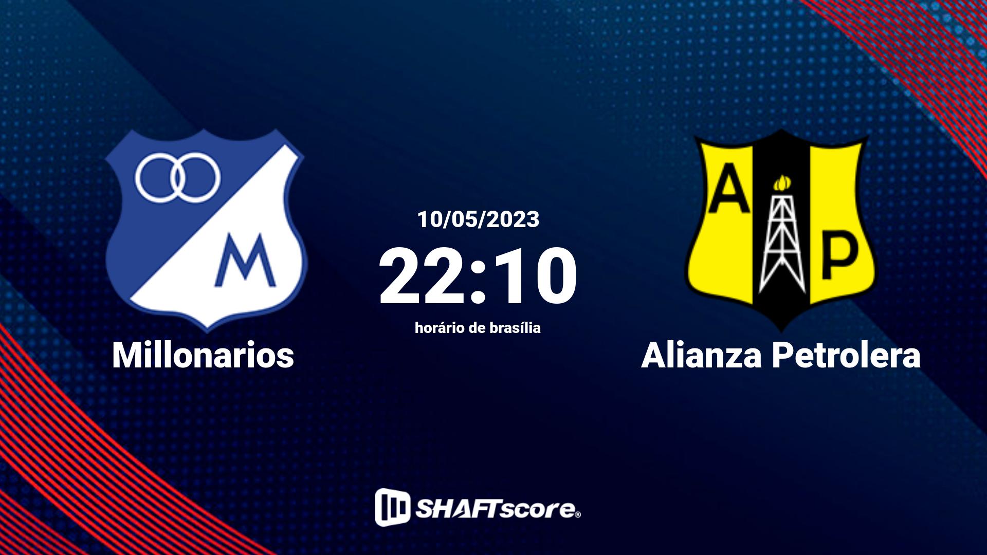 Estatísticas do jogo Millonarios vs Alianza Petrolera 10.05 22:10