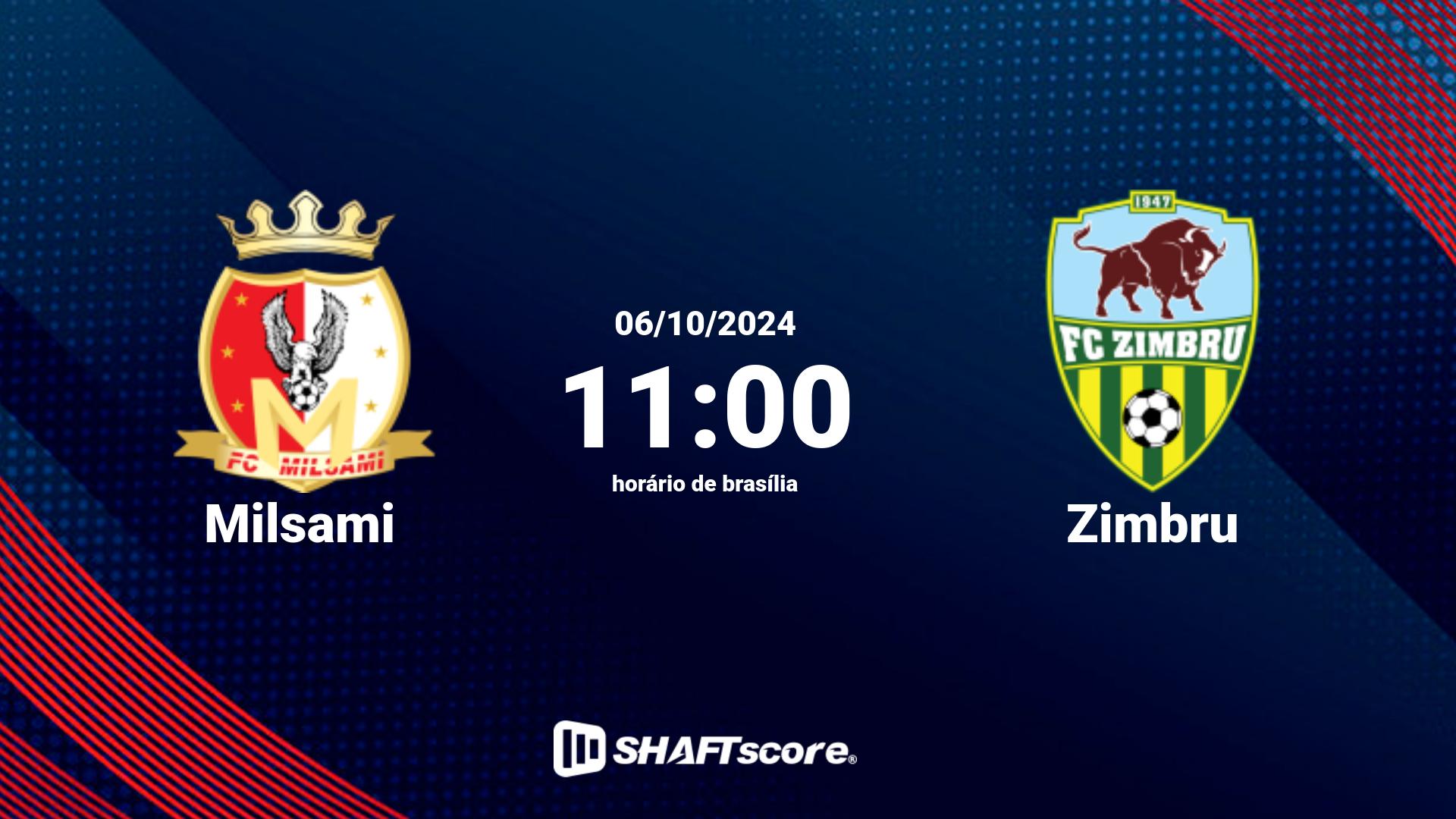 Estatísticas do jogo Milsami vs Zimbru 06.10 11:00