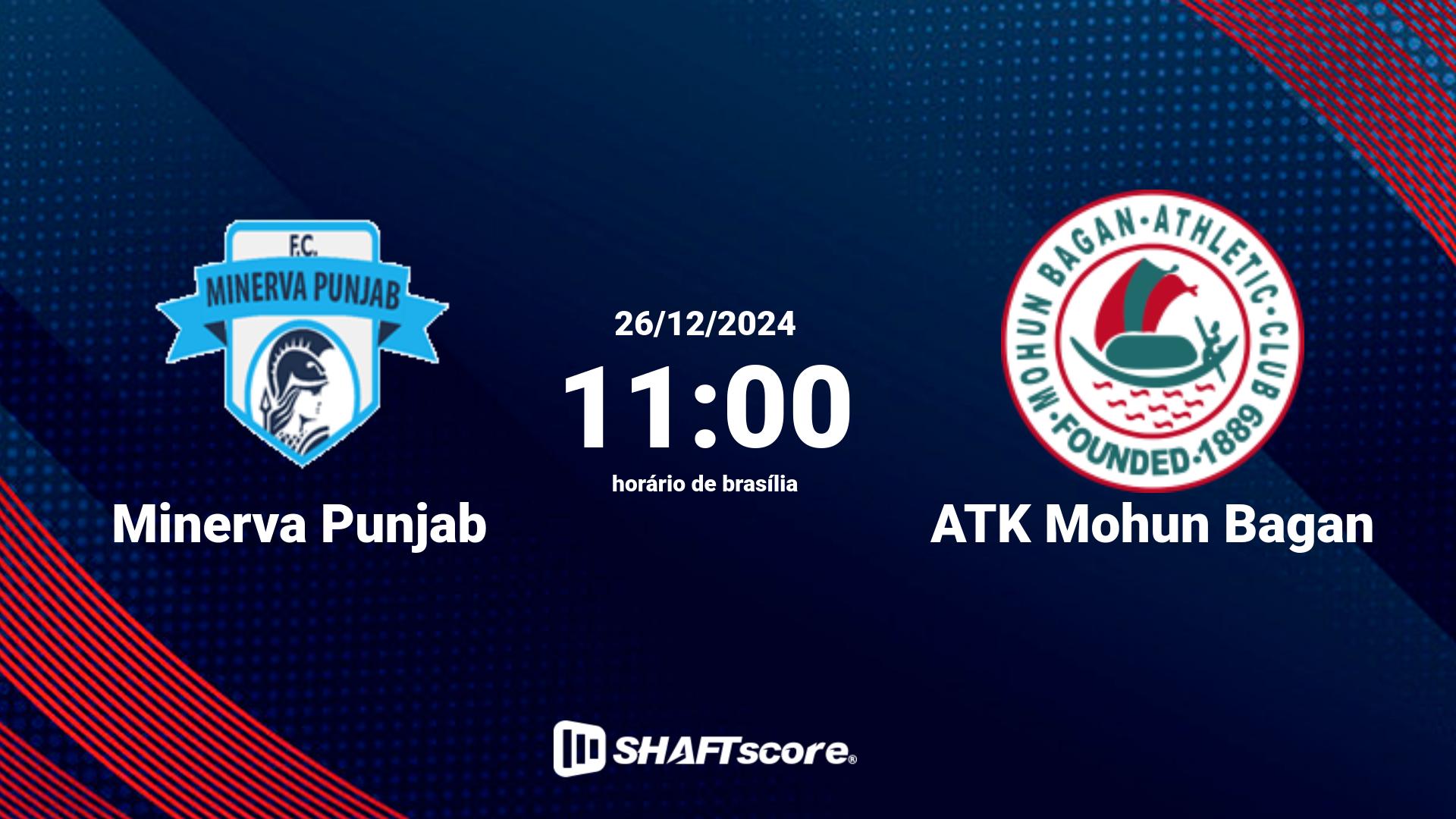 Estatísticas do jogo Minerva Punjab vs ATK Mohun Bagan 26.12 11:00