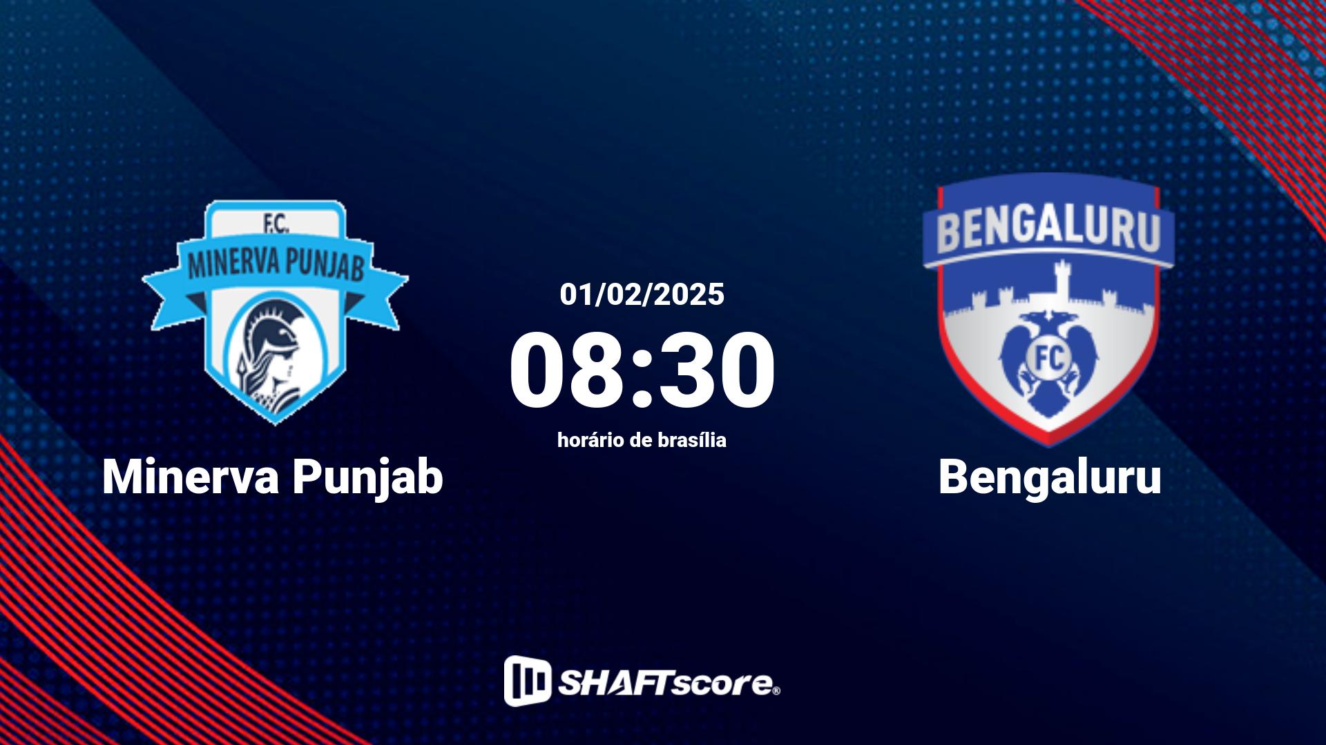 Estatísticas do jogo Minerva Punjab vs Bengaluru 01.02 08:30