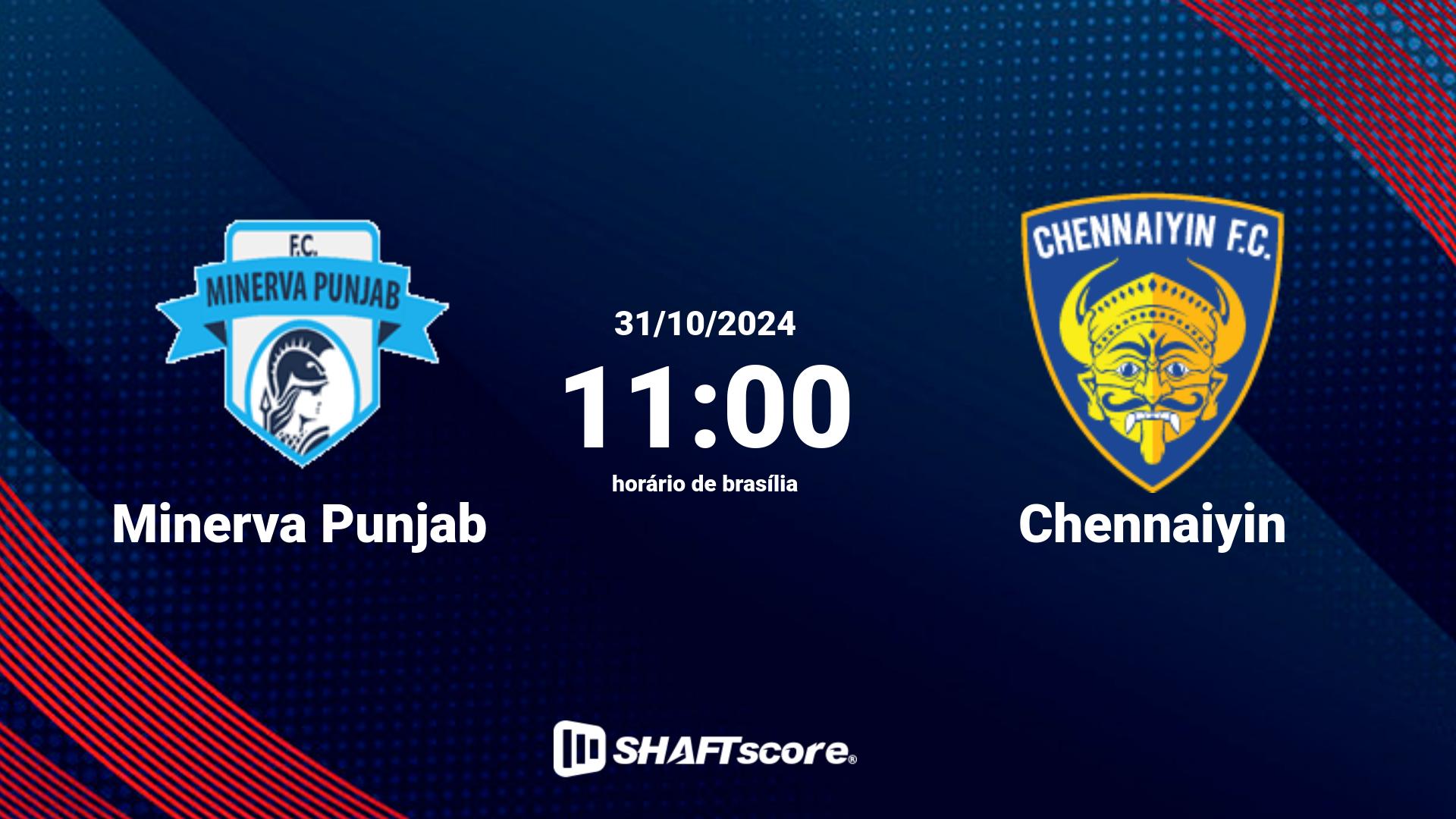 Estatísticas do jogo Minerva Punjab vs Chennaiyin 31.10 11:00