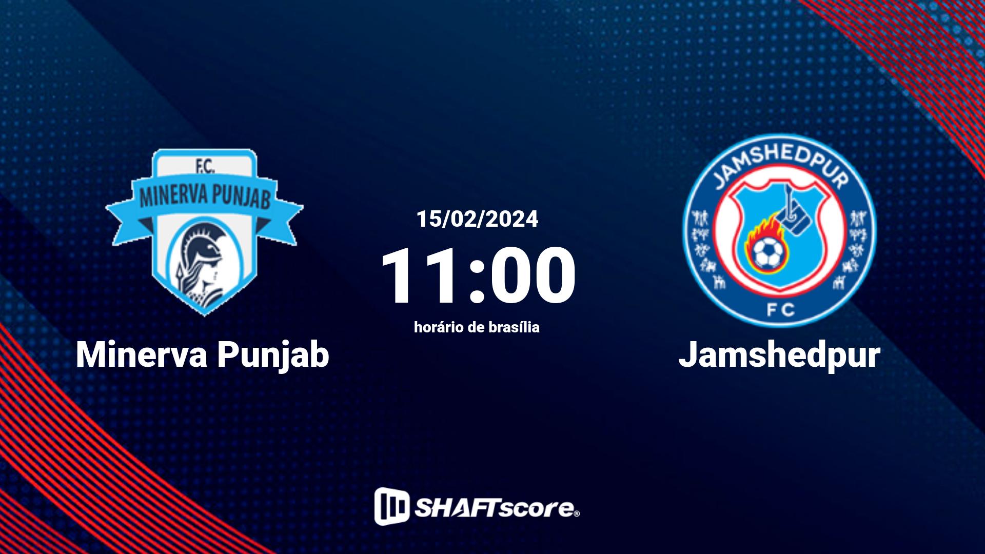 Estatísticas do jogo Minerva Punjab vs Jamshedpur 15.02 11:00