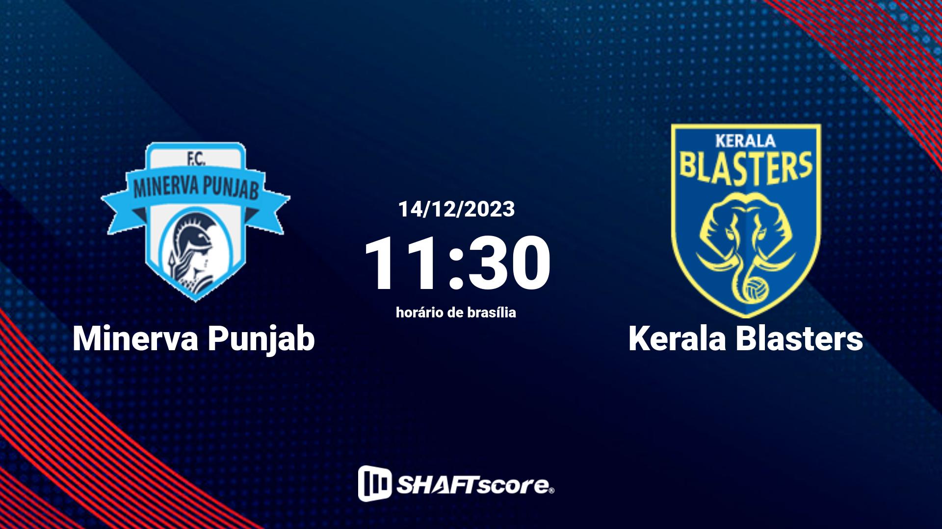 Estatísticas do jogo Minerva Punjab vs Kerala Blasters 14.12 11:30