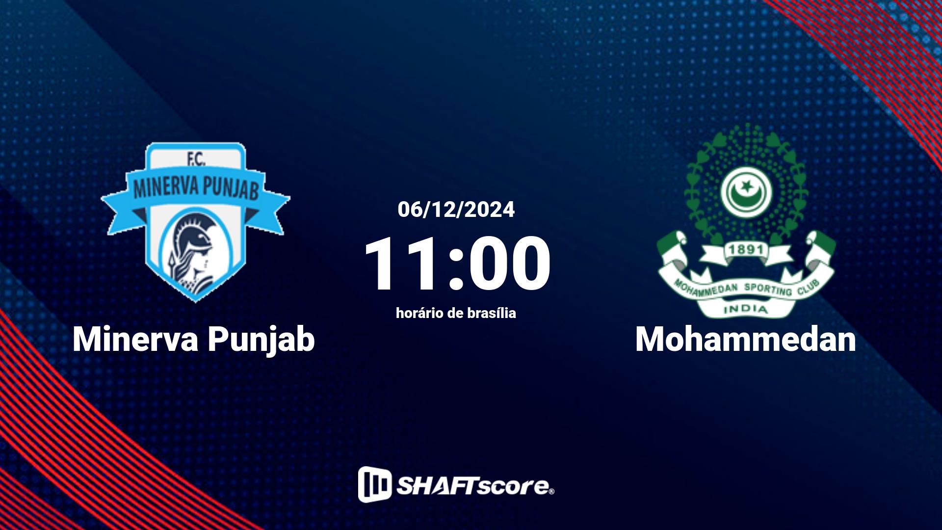 Estatísticas do jogo Minerva Punjab vs Mohammedan 06.12 11:00