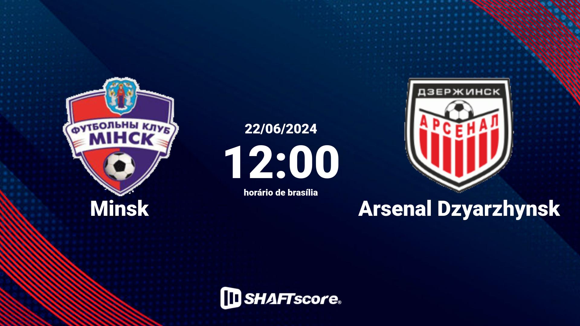 Estatísticas do jogo Minsk vs Arsenal Dzyarzhynsk 22.06 12:00