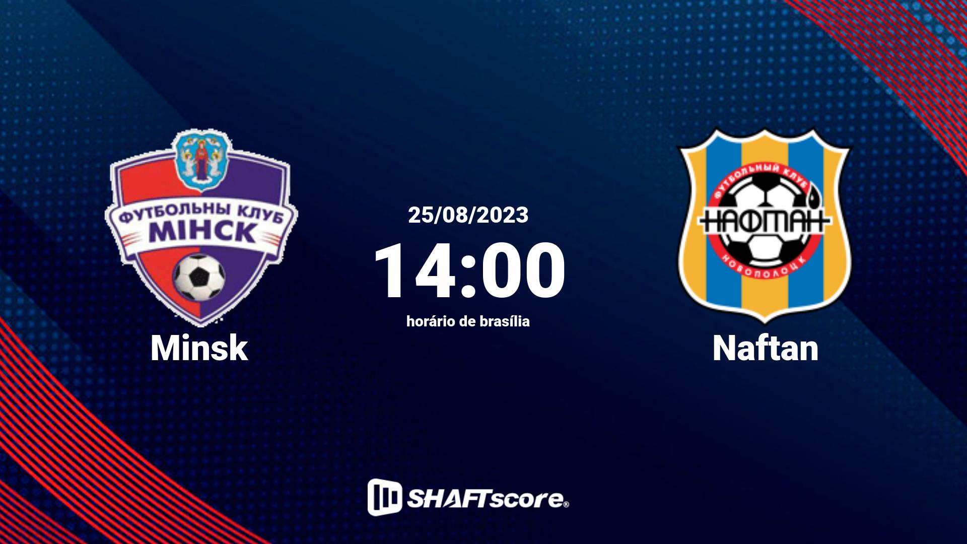 Estatísticas do jogo Minsk vs Naftan 25.08 14:00