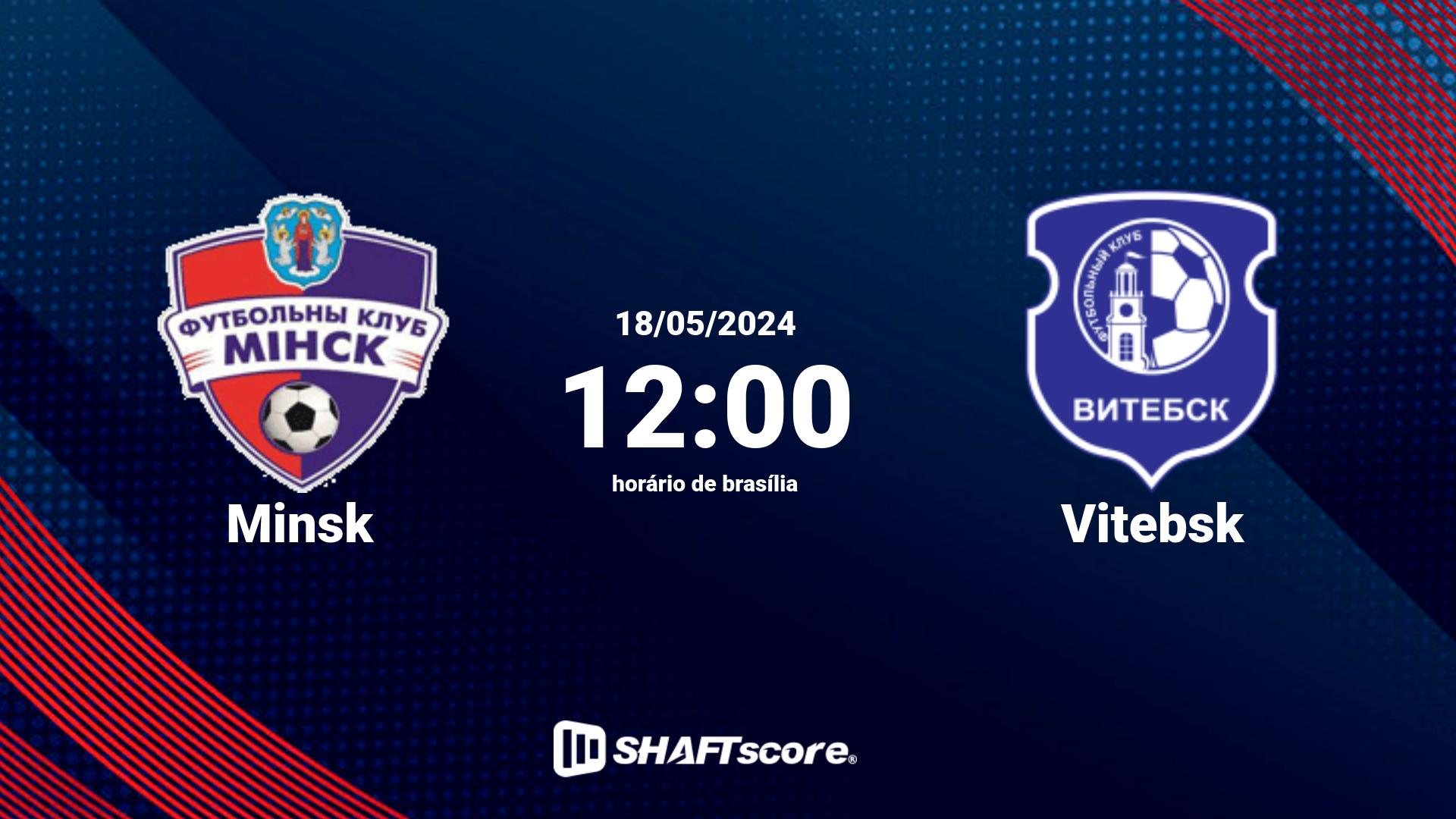 Estatísticas do jogo Minsk vs Vitebsk 18.05 12:00