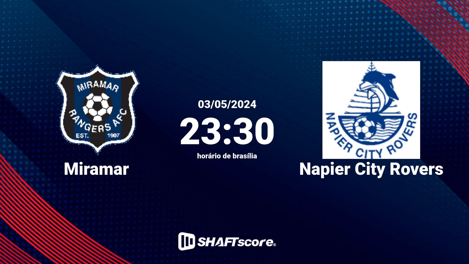 Estatísticas do jogo Miramar vs Napier City Rovers 03.05 23:30
