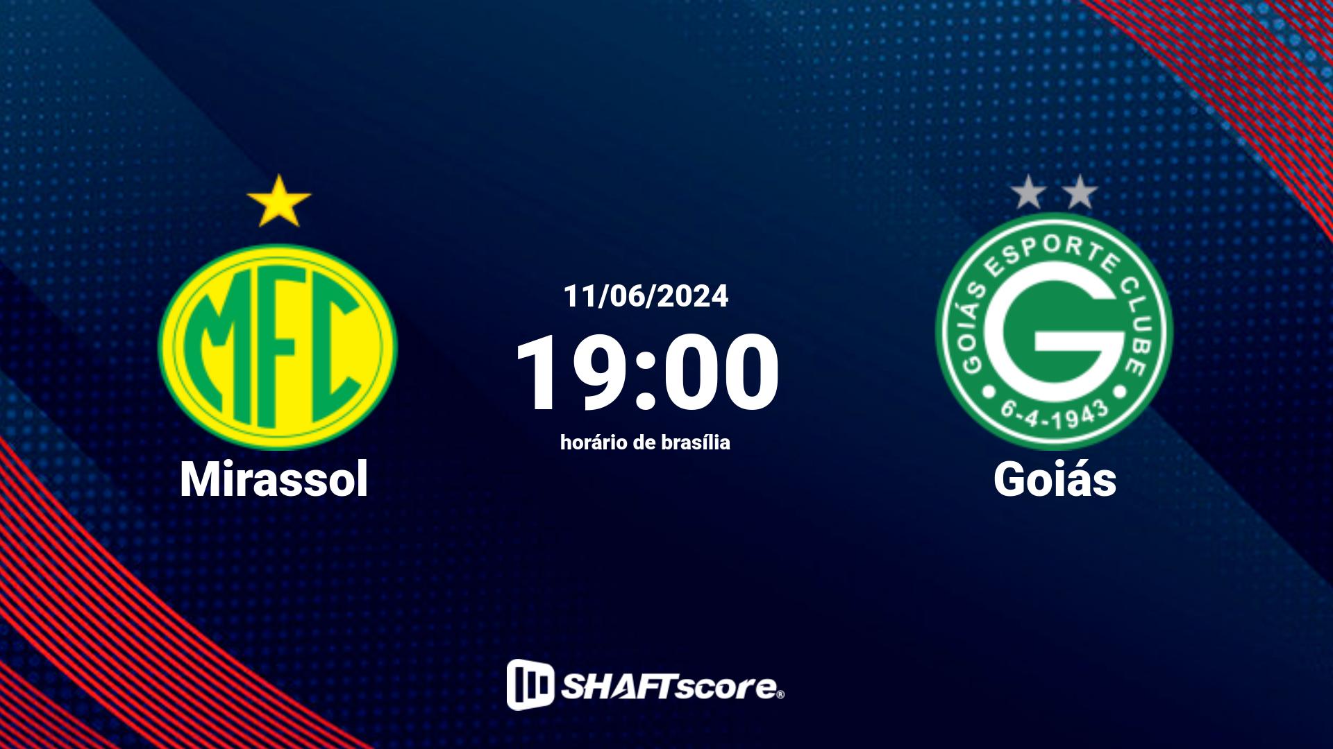 Estatísticas do jogo Mirassol vs Goiás 11.06 19:00