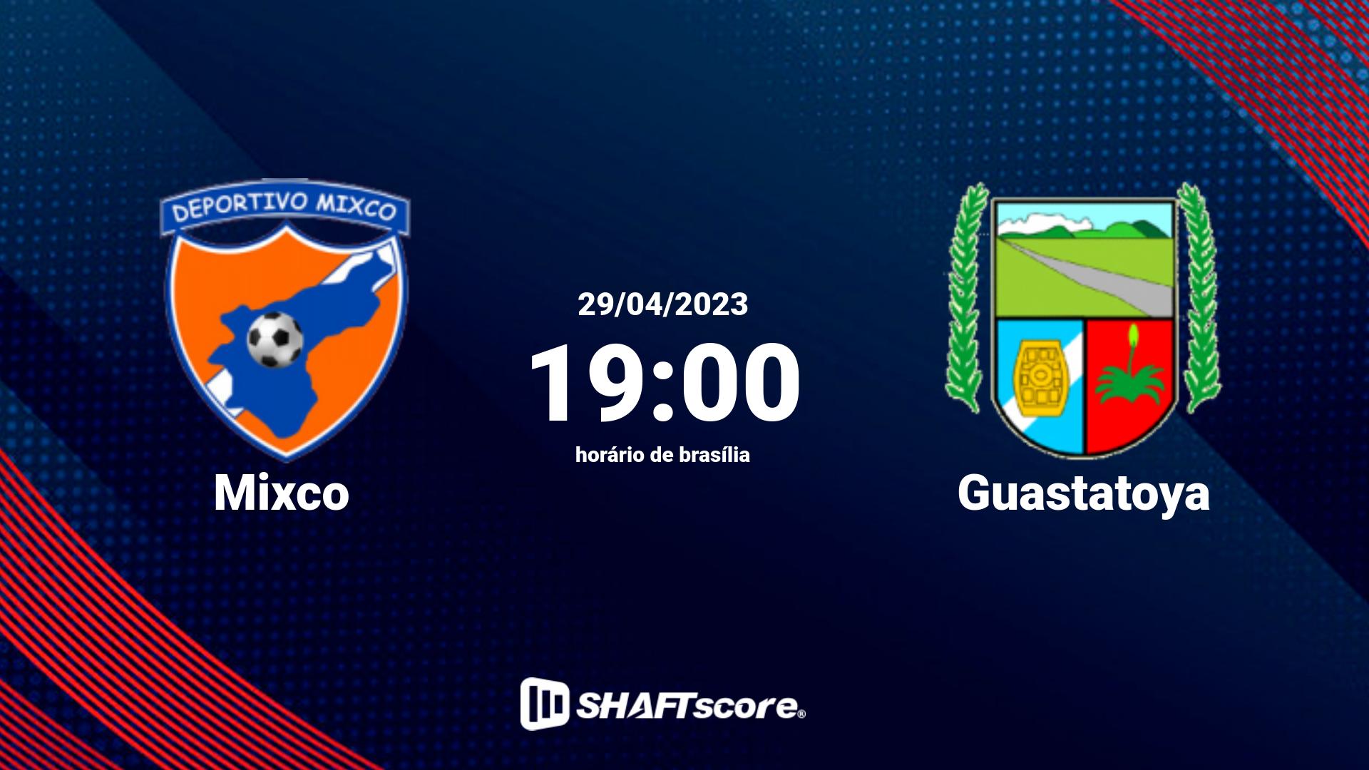 Estatísticas do jogo Mixco vs Guastatoya 29.04 19:00