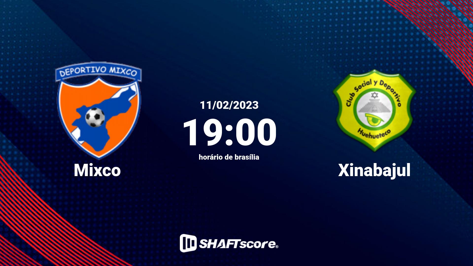 Estatísticas do jogo Mixco vs Xinabajul 11.02 19:00