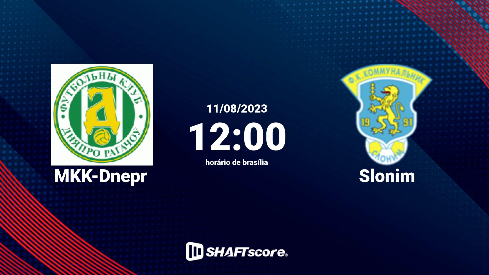 Estatísticas do jogo MKK-Dnepr vs Slonim 11.08 12:00