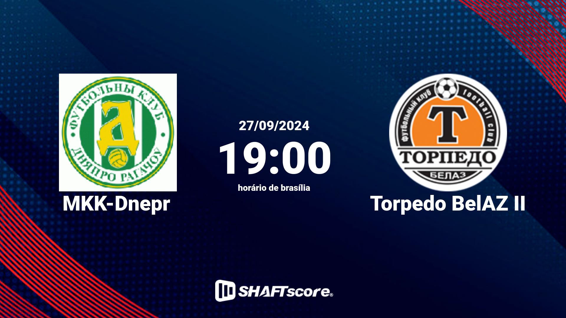 Estatísticas do jogo MKK-Dnepr vs Torpedo BelAZ II 27.09 19:00