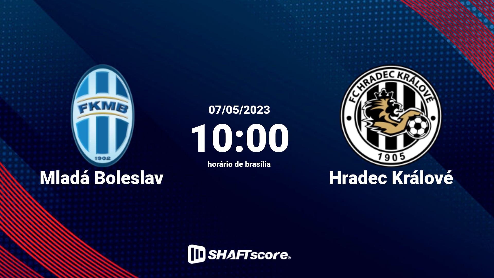 Estatísticas do jogo Mladá Boleslav vs Hradec Králové 07.05 10:00