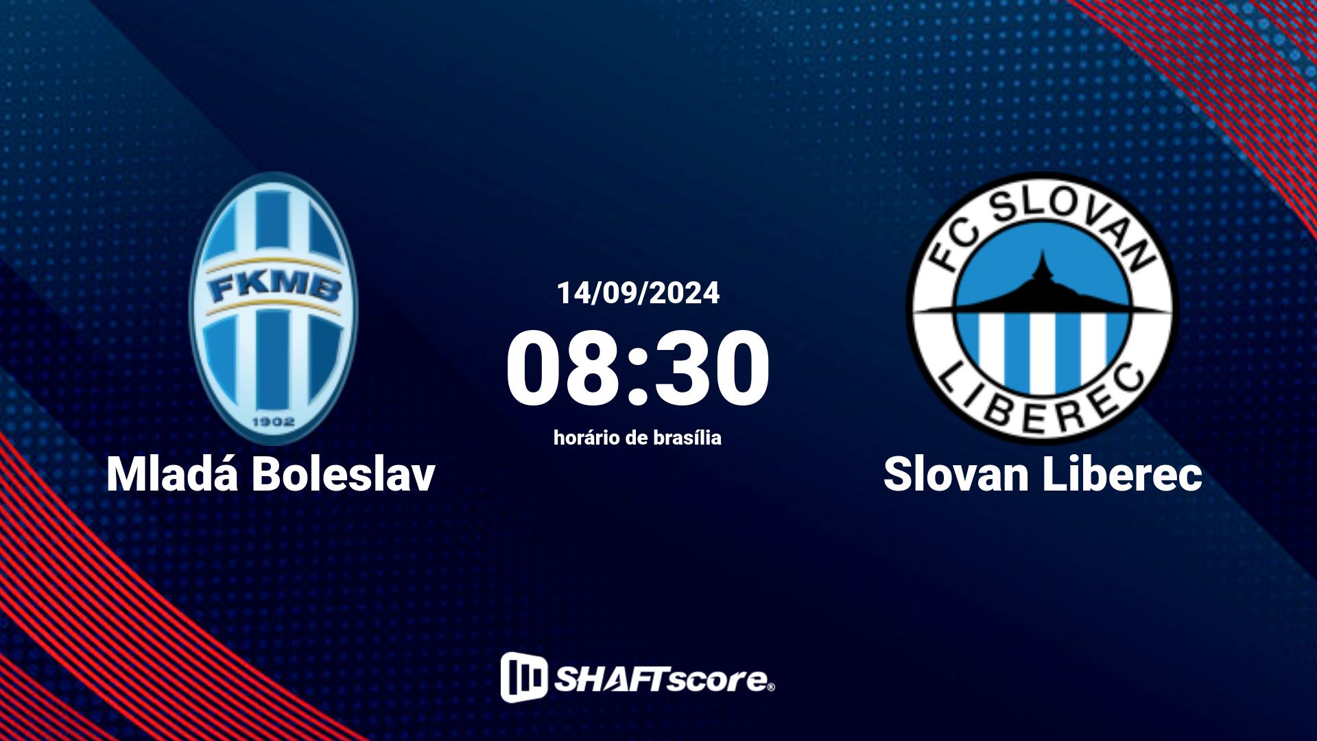 Estatísticas do jogo Mladá Boleslav vs Slovan Liberec 14.09 08:30