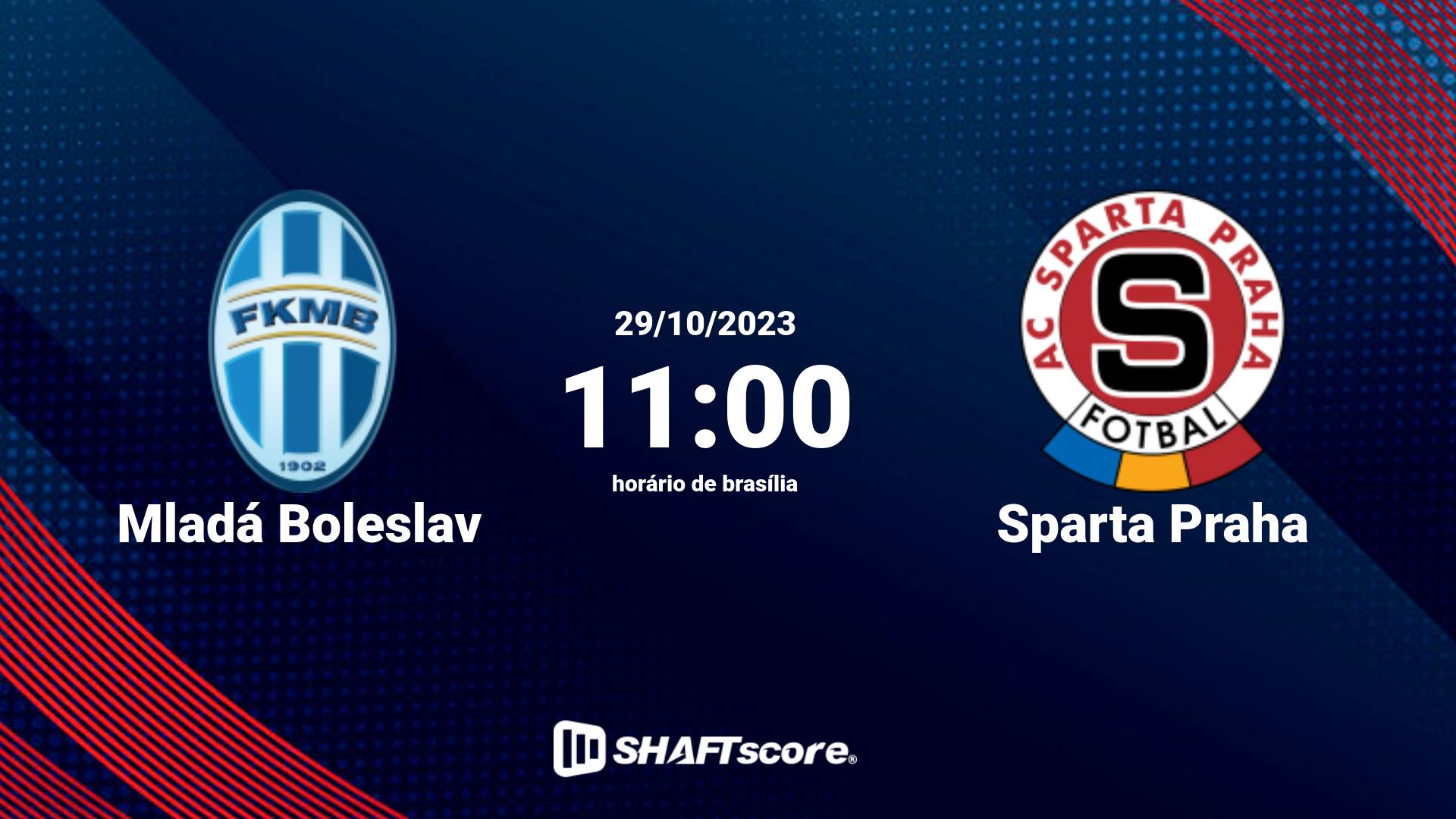 Estatísticas do jogo Mladá Boleslav vs Sparta Praha 29.10 11:00