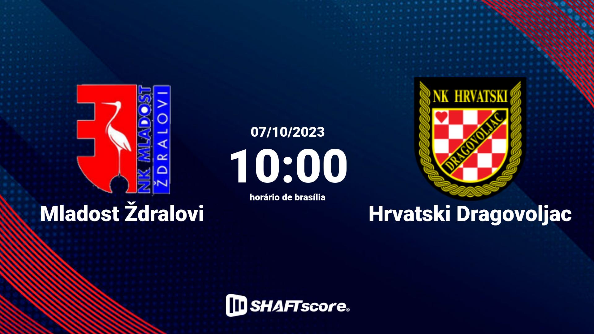 Estatísticas do jogo Mladost Ždralovi vs Hrvatski Dragovoljac 07.10 10:00