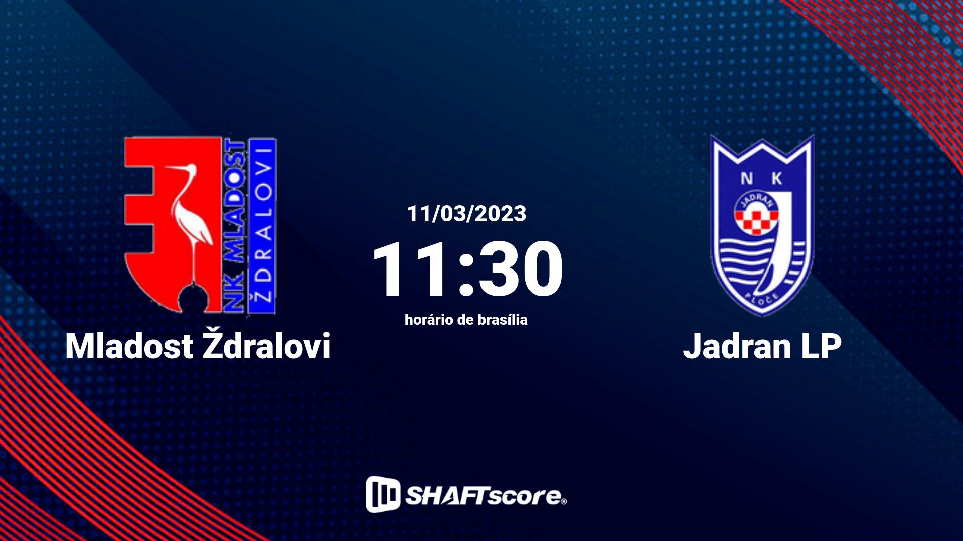 Estatísticas do jogo Mladost Ždralovi vs Jadran LP 11.03 11:30