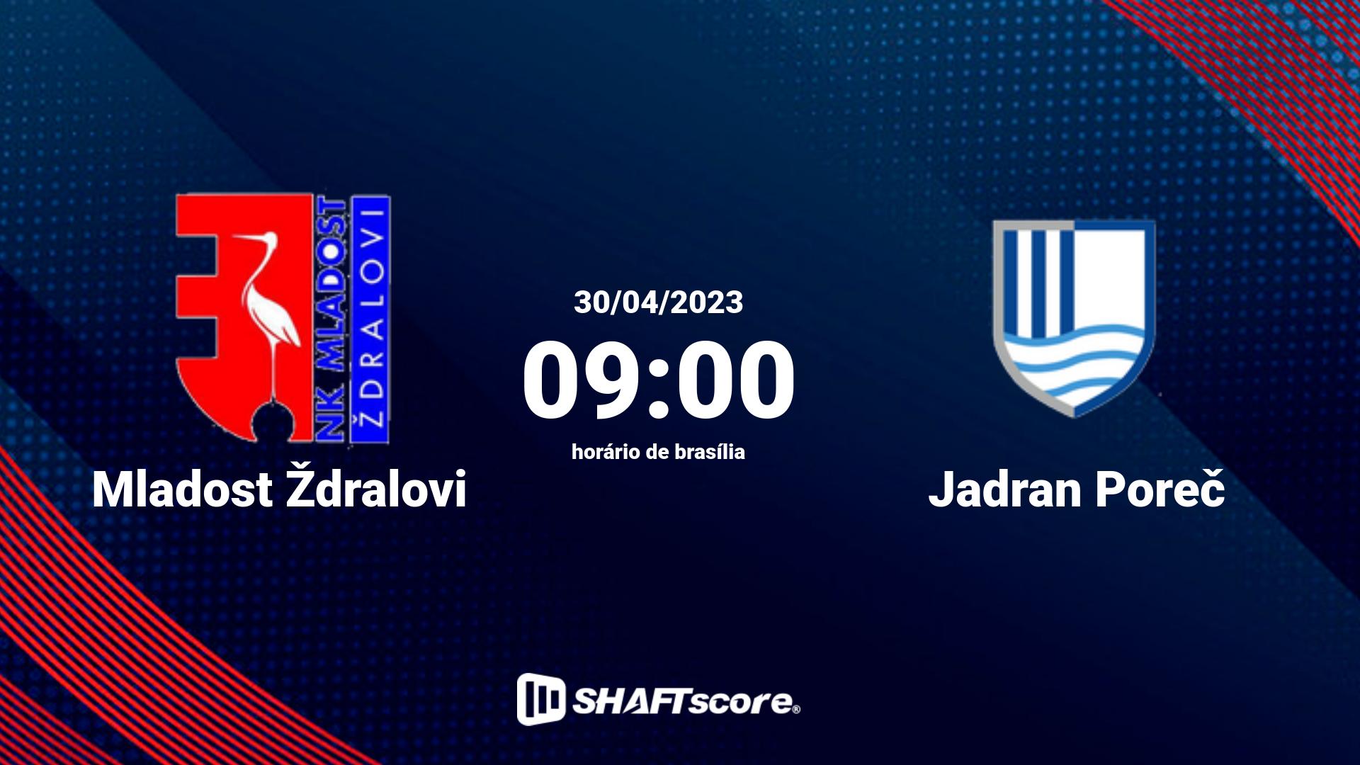 Estatísticas do jogo Mladost Ždralovi vs Jadran Poreč 30.04 09:00