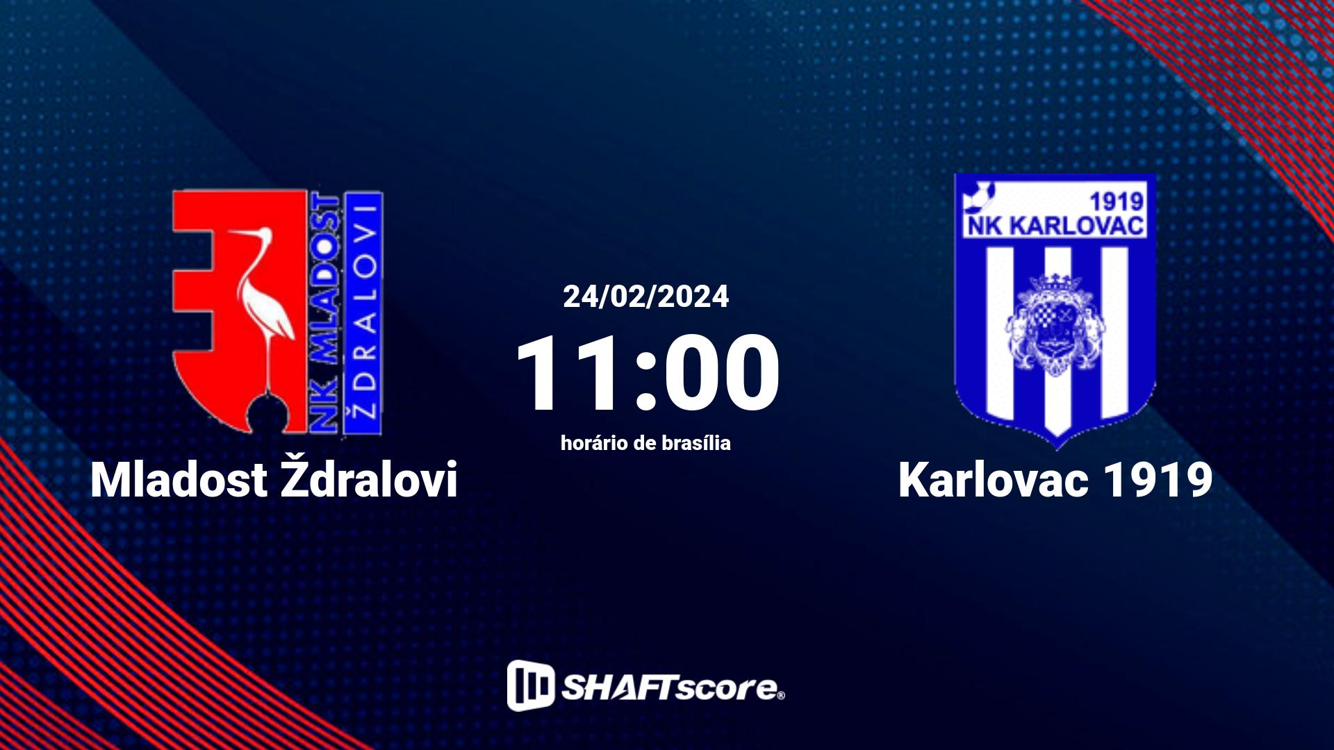 Estatísticas do jogo Mladost Ždralovi vs Karlovac 1919 24.02 11:00