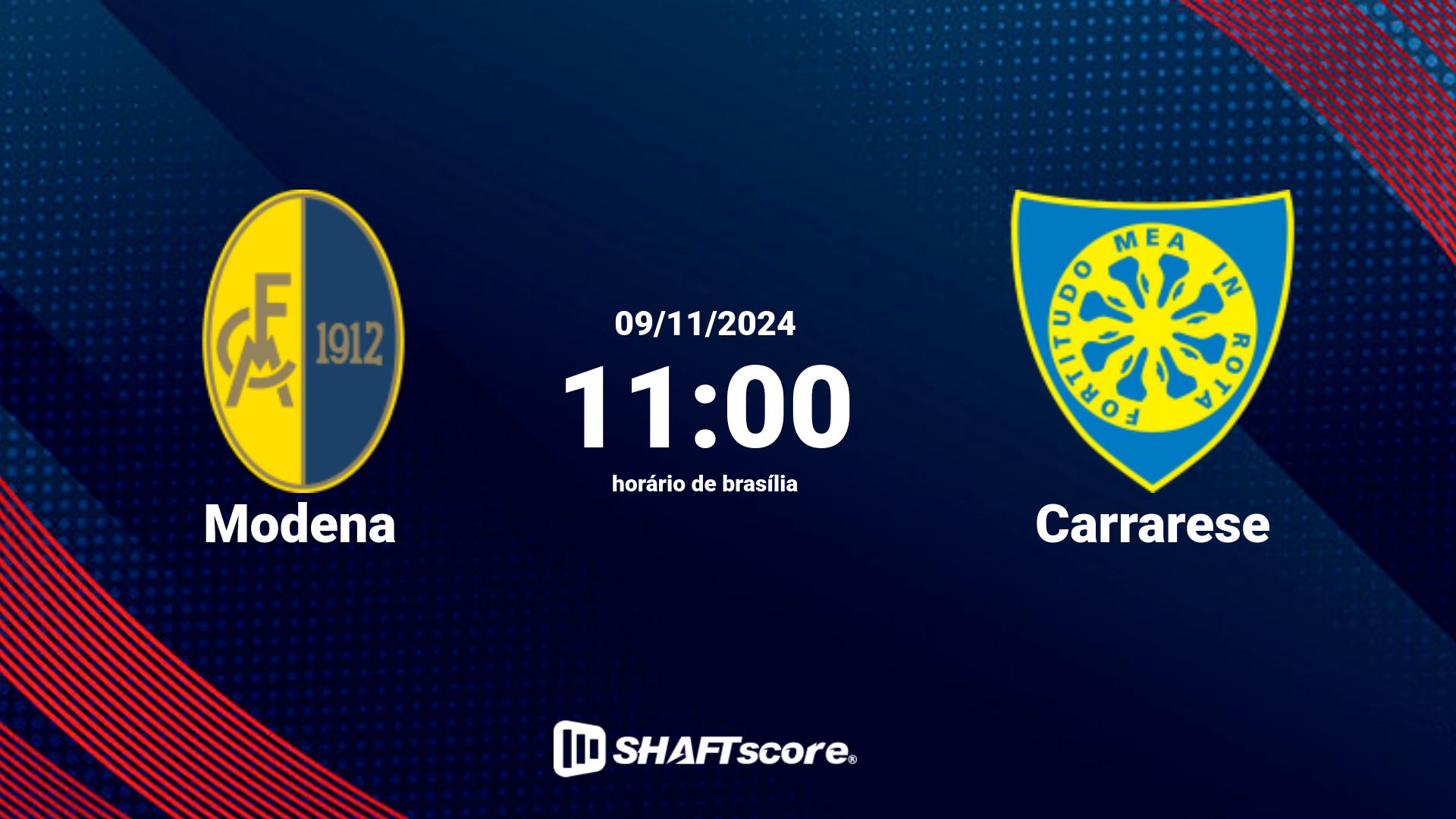 Estatísticas do jogo Modena vs Carrarese 09.11 11:00