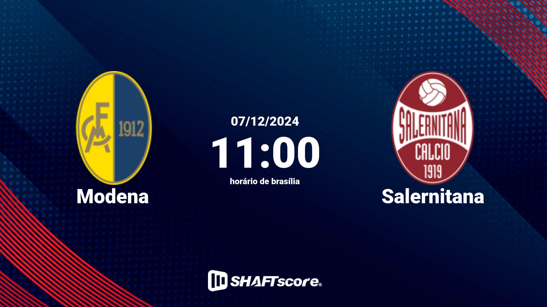 Estatísticas do jogo Modena vs Salernitana 07.12 11:00