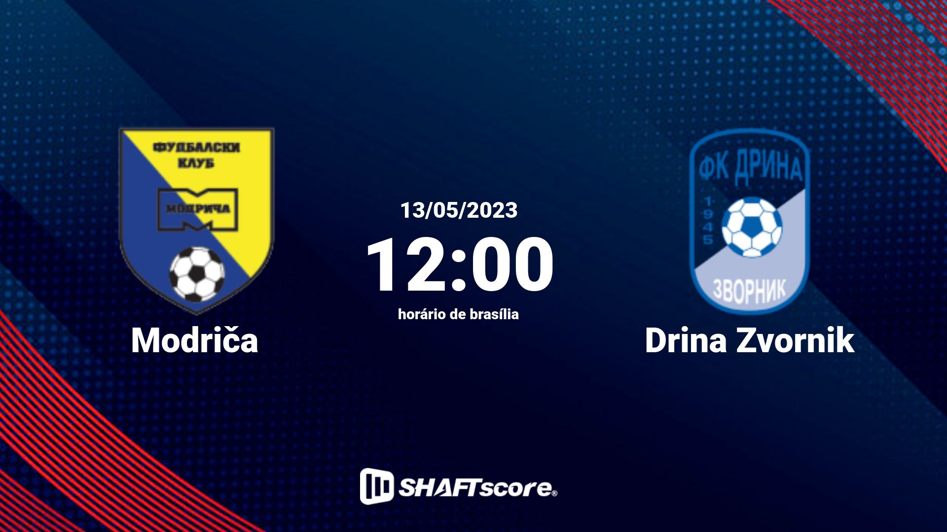 Estatísticas do jogo Modriča vs Drina Zvornik 13.05 12:00