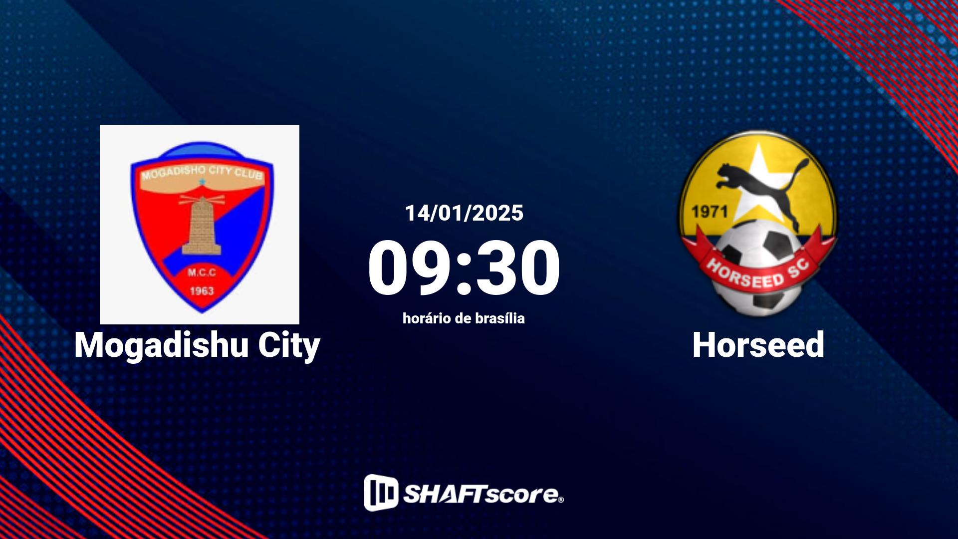 Estatísticas do jogo Mogadishu City vs Horseed 14.01 09:30