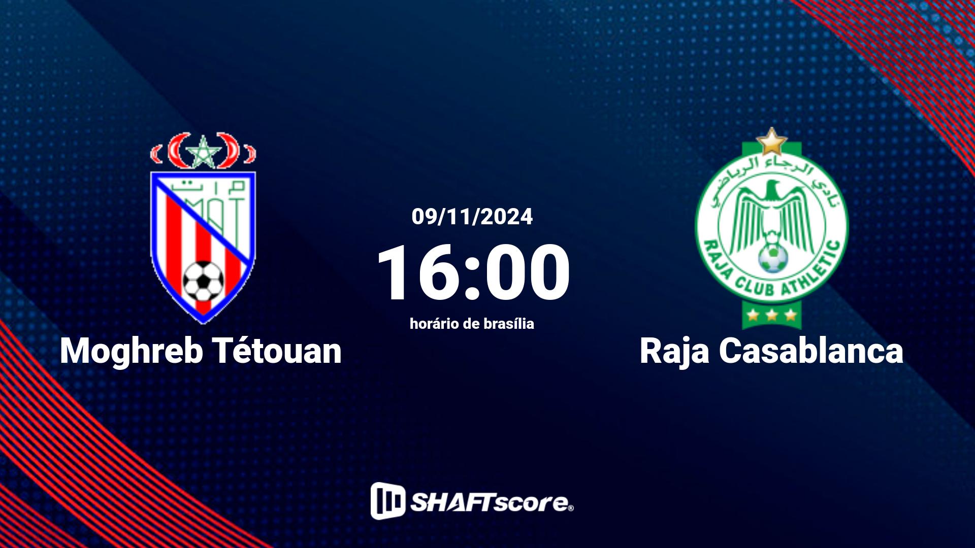 Estatísticas do jogo Moghreb Tétouan vs Raja Casablanca 09.11 16:00