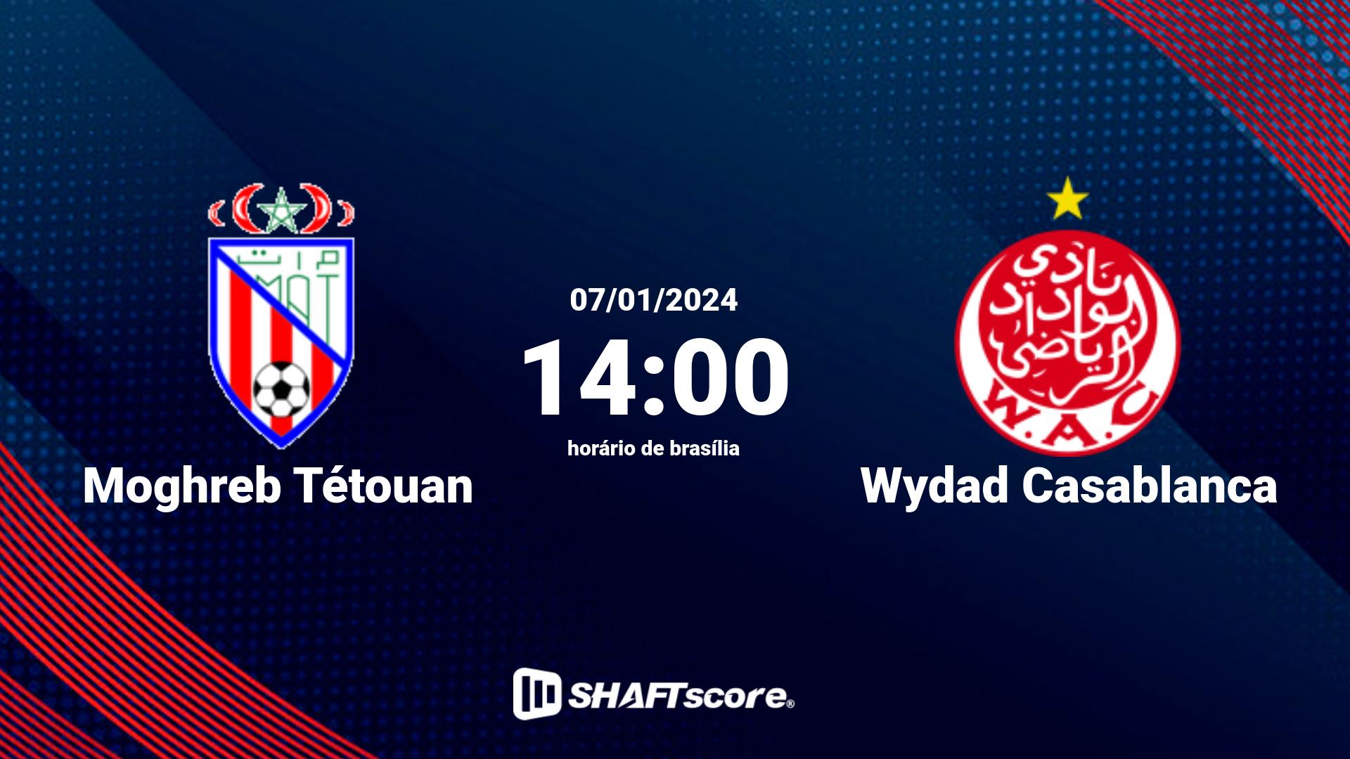 Estatísticas do jogo Moghreb Tétouan vs Wydad Casablanca 07.01 14:00