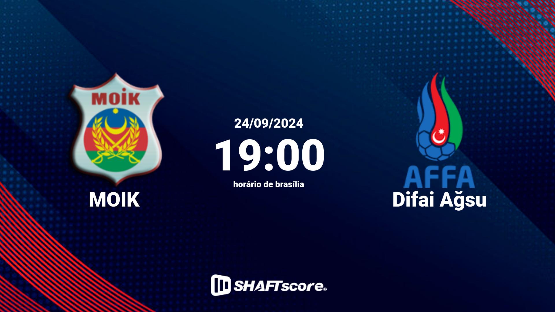 Estatísticas do jogo MOIK vs Difai Ağsu 24.09 19:00