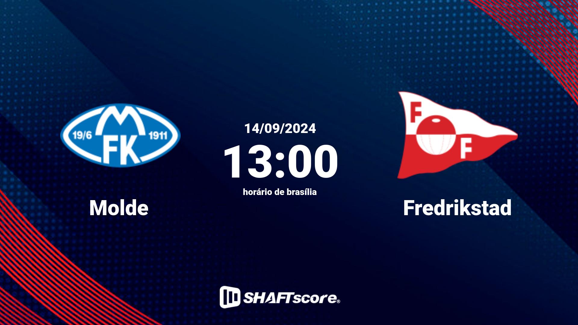 Estatísticas do jogo Molde vs Fredrikstad 14.09 13:00