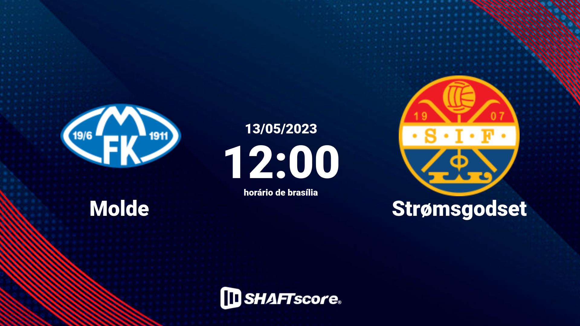 Estatísticas do jogo Molde vs Strømsgodset 13.05 12:00