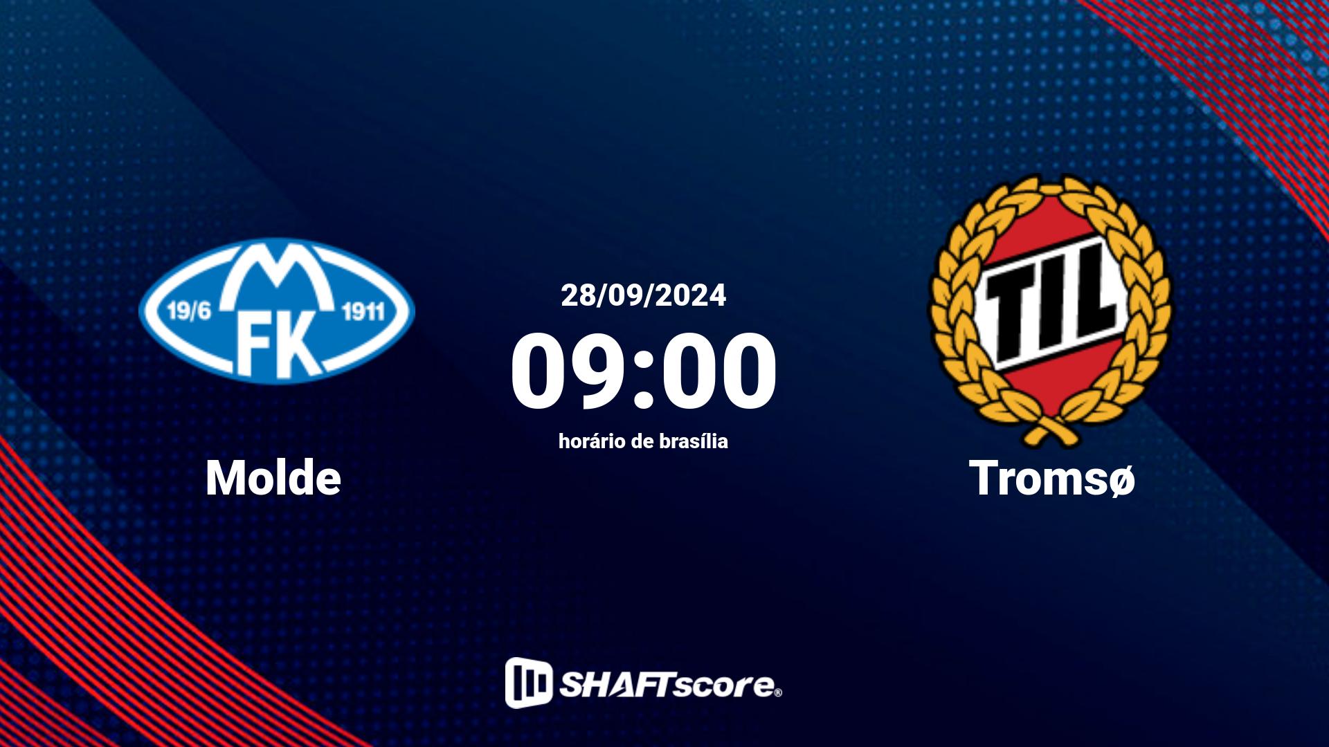 Estatísticas do jogo Molde vs Tromsø 28.09 09:00