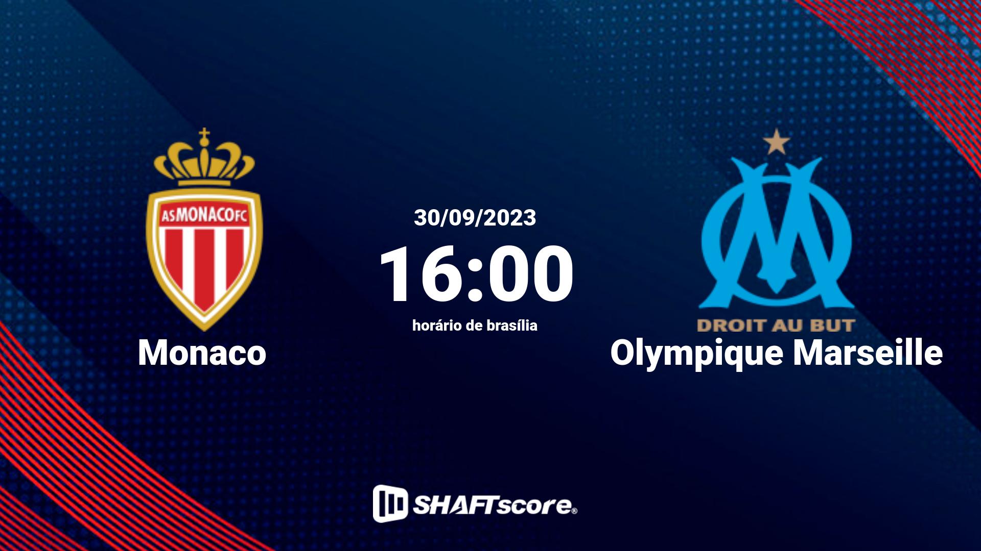 Estatísticas do jogo Monaco vs Olympique Marseille 30.09 16:00