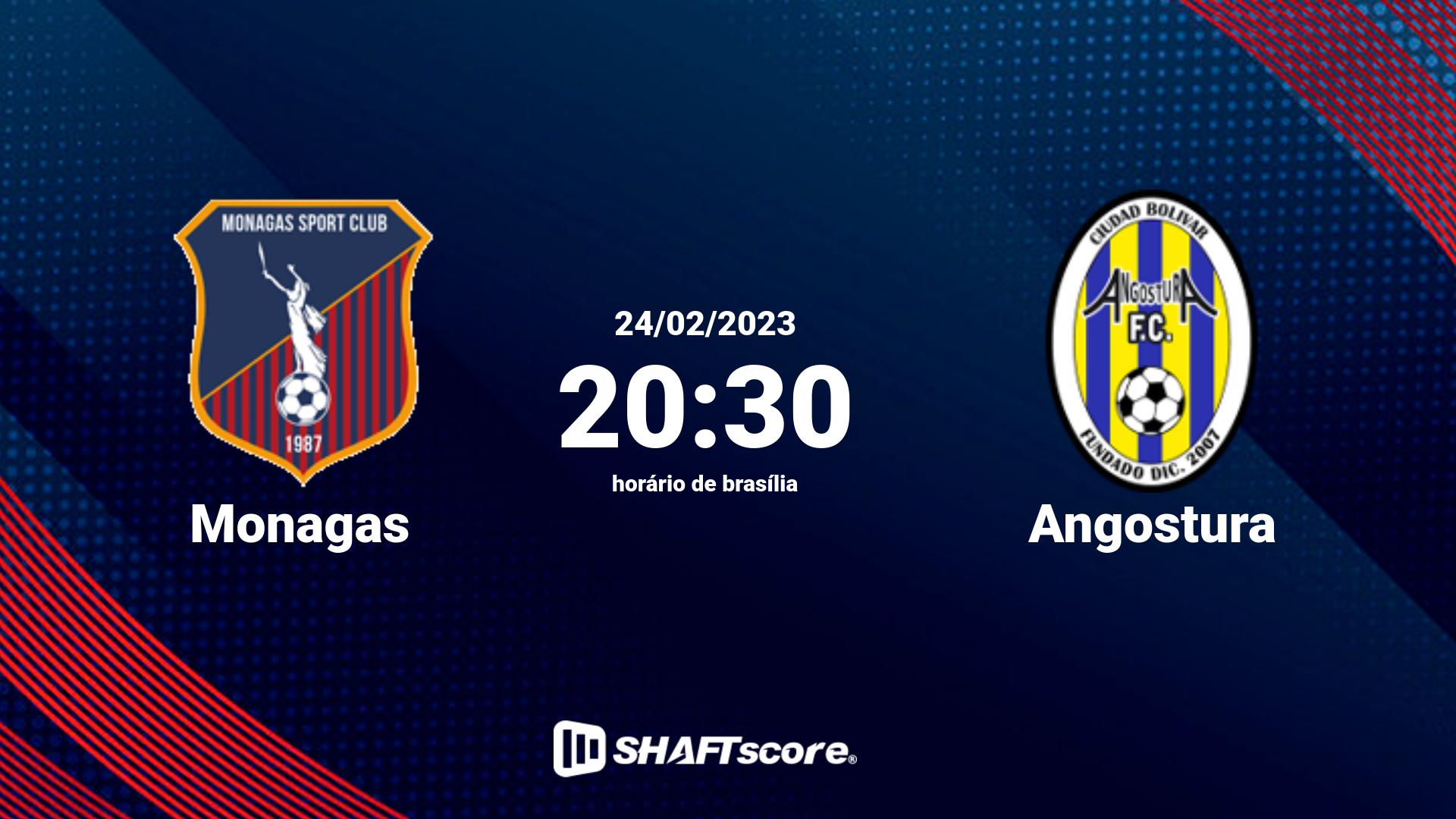 Estatísticas do jogo Monagas vs Angostura 24.02 20:30