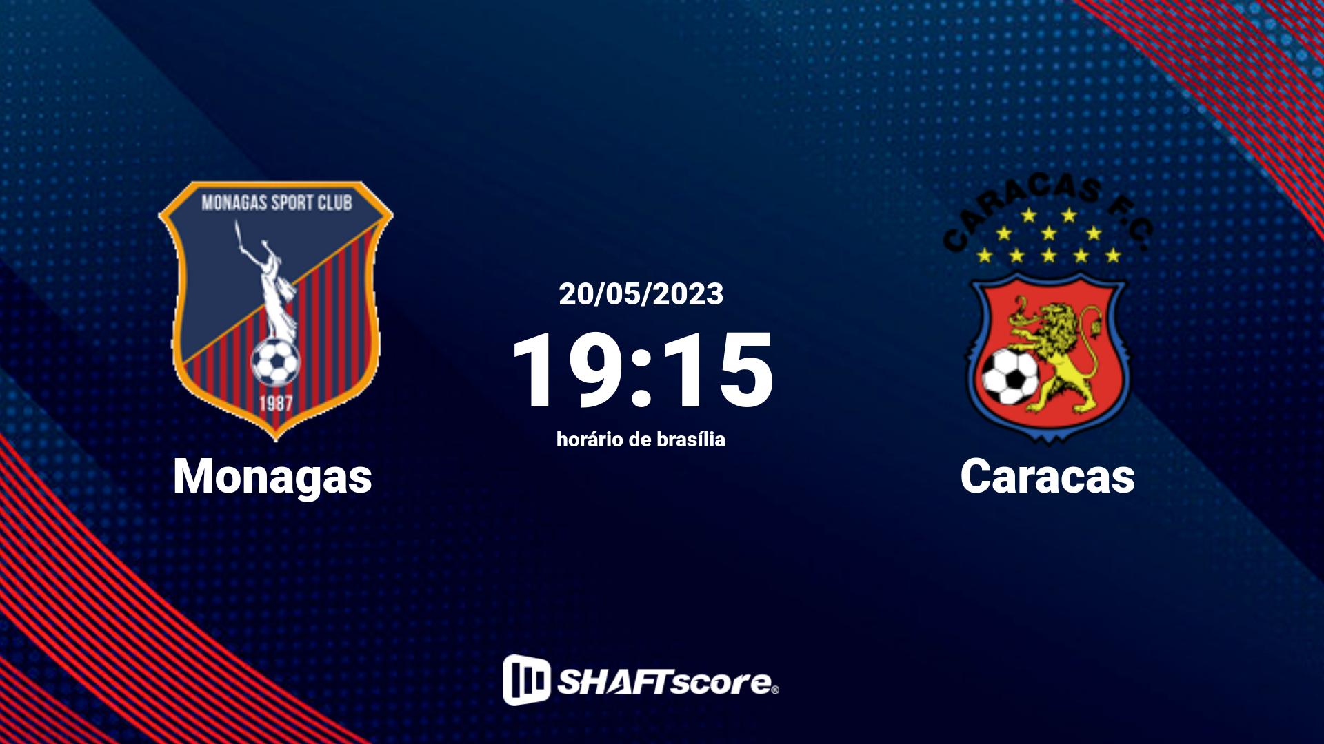 Estatísticas do jogo Monagas vs Caracas 20.05 19:15