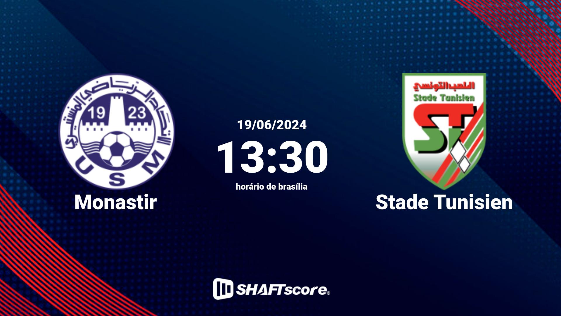 Estatísticas do jogo Monastir vs Stade Tunisien 19.06 13:30