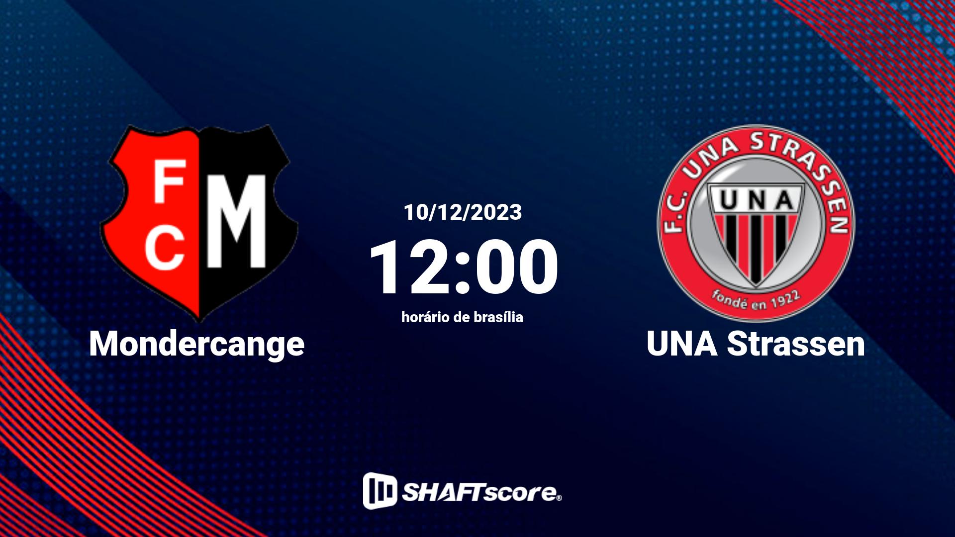 Estatísticas do jogo Mondercange vs UNA Strassen 10.12 12:00