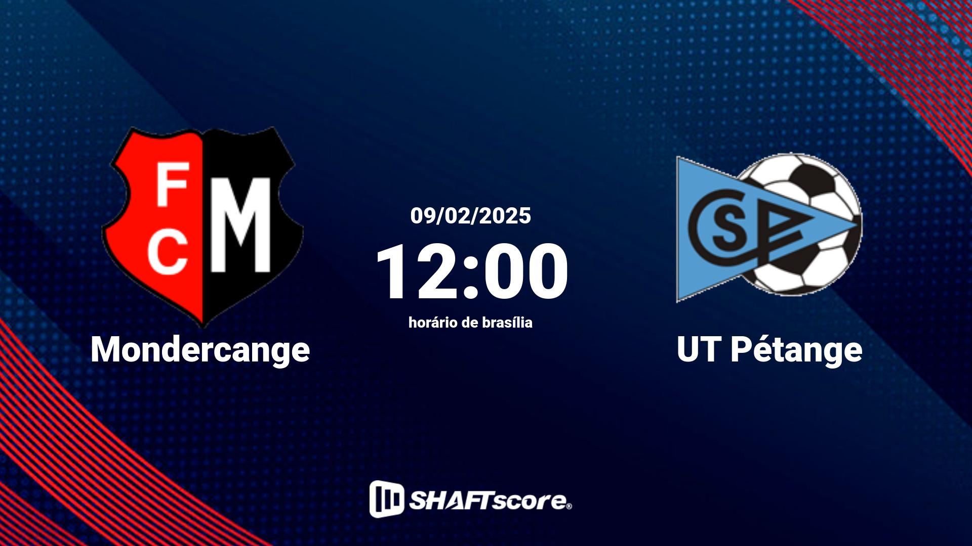 Estatísticas do jogo Mondercange vs UT Pétange 09.02 12:00