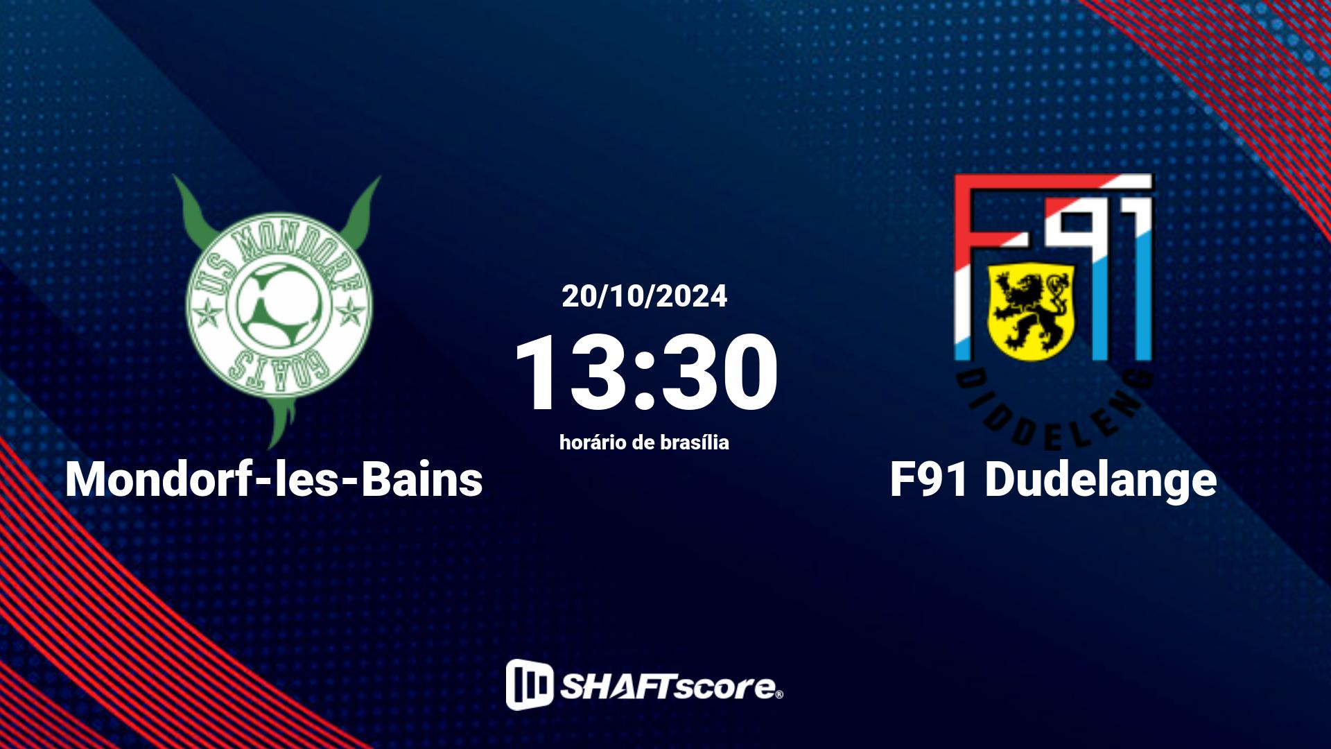 Estatísticas do jogo Mondorf-les-Bains vs F91 Dudelange 20.10 13:30